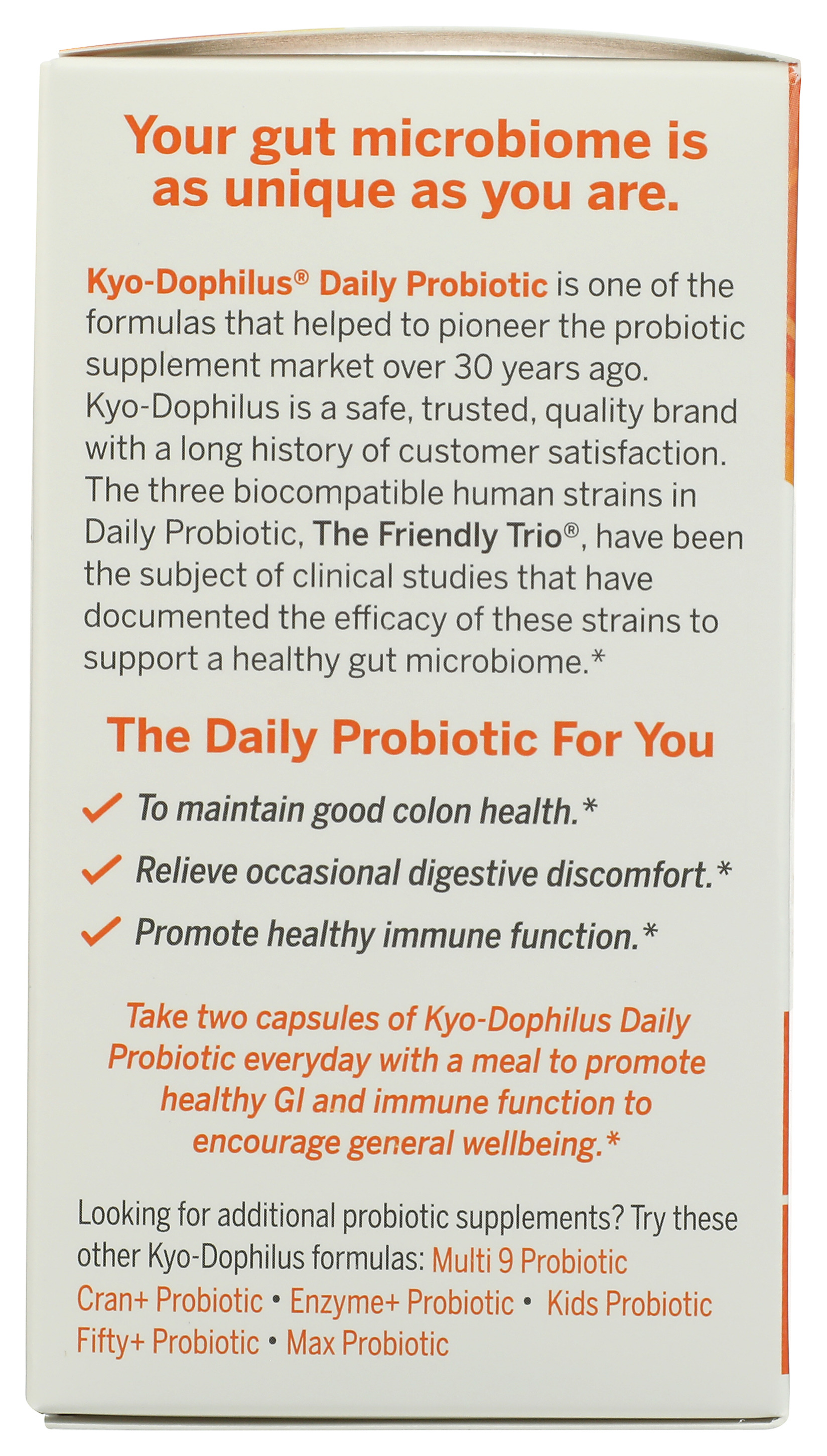 Kyo Dophilus Daily Probiotic Digestive Immune Support 180 Capsules