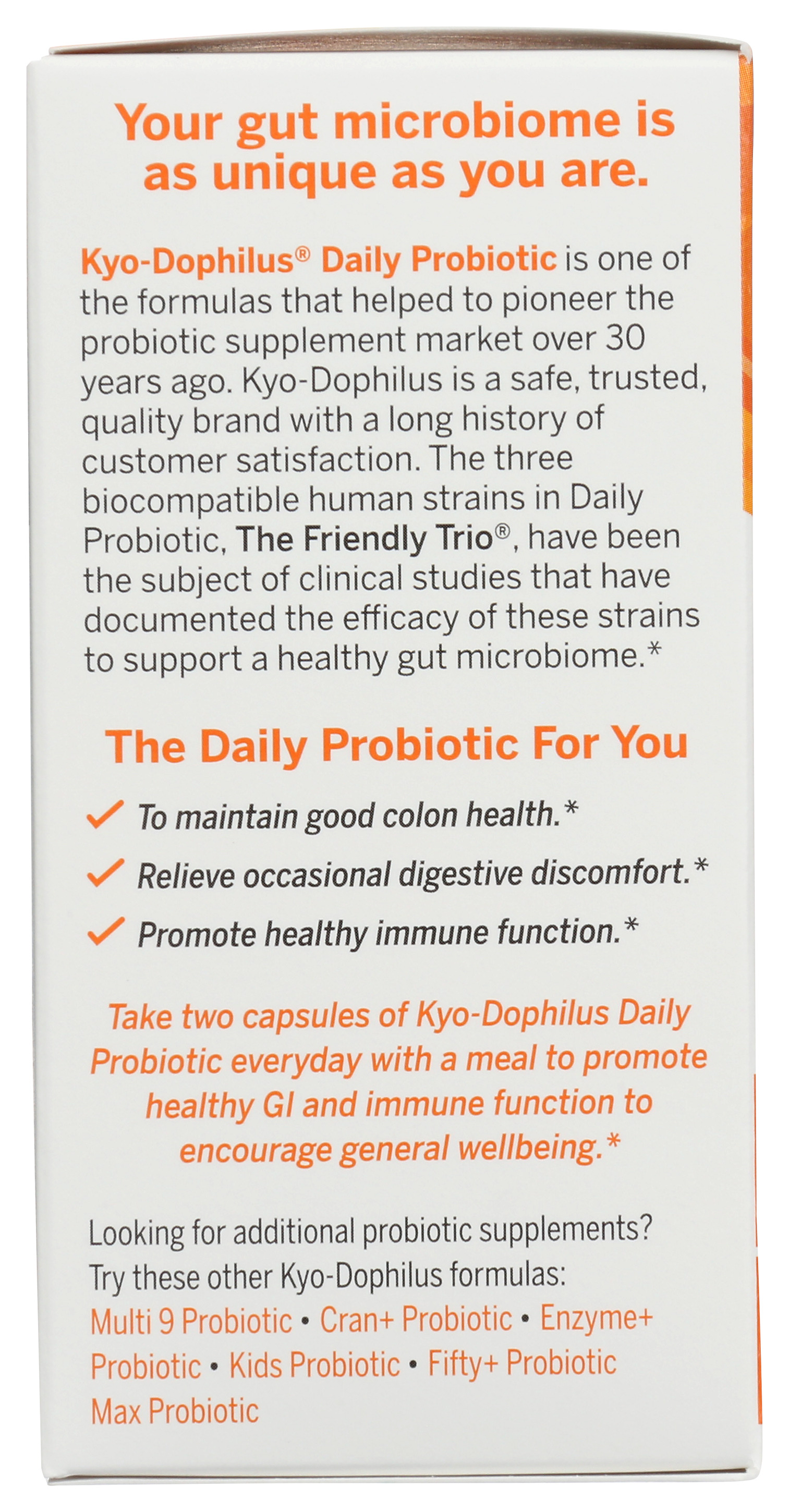 Kyolic Kyo-Dophilus Daily Probiotic 3 Strain Supplement 45 Capsules