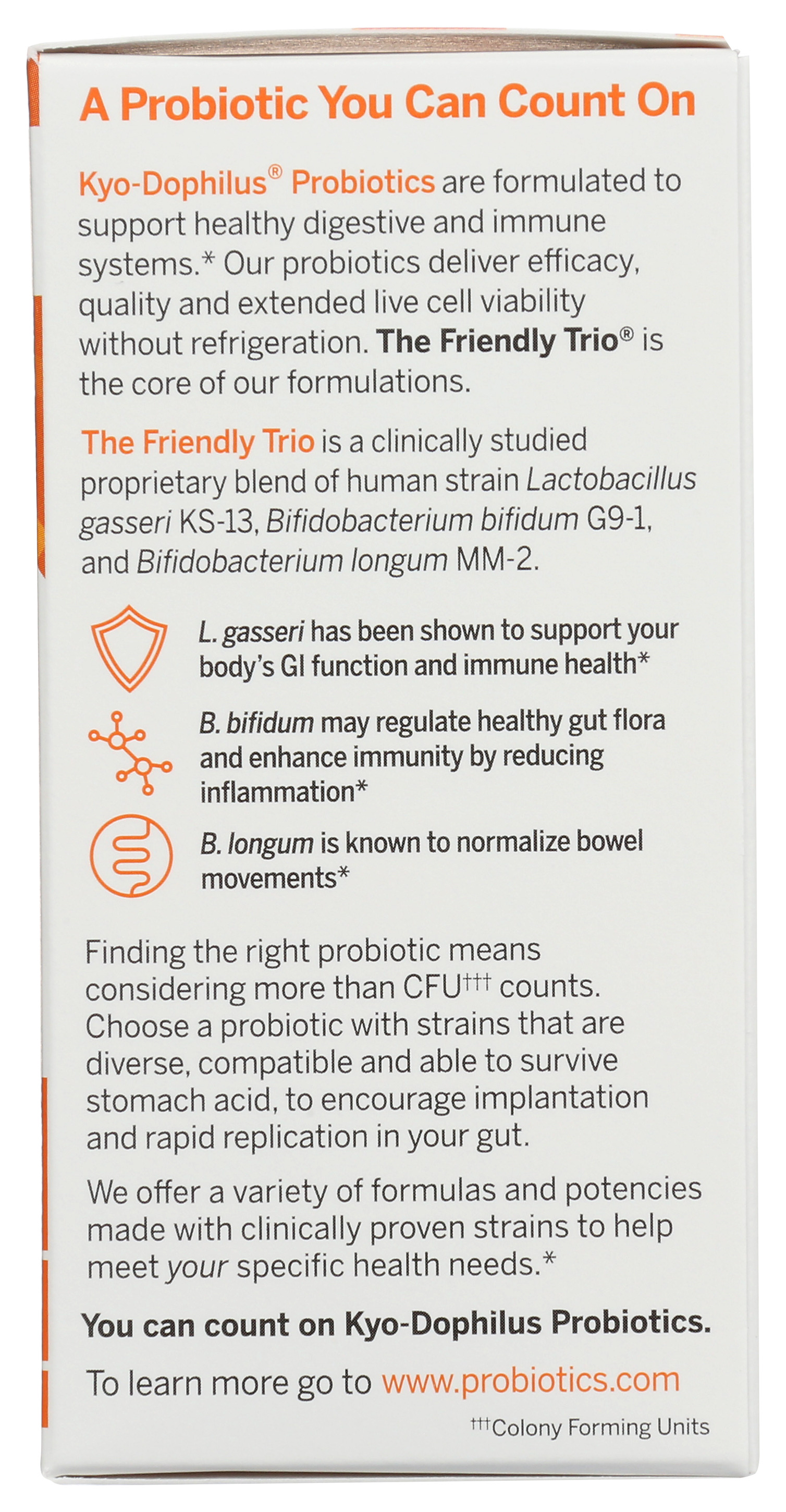 Kyolic Kyo-Dophilus Daily Probiotic 3 Strain Supplement 45 Capsules