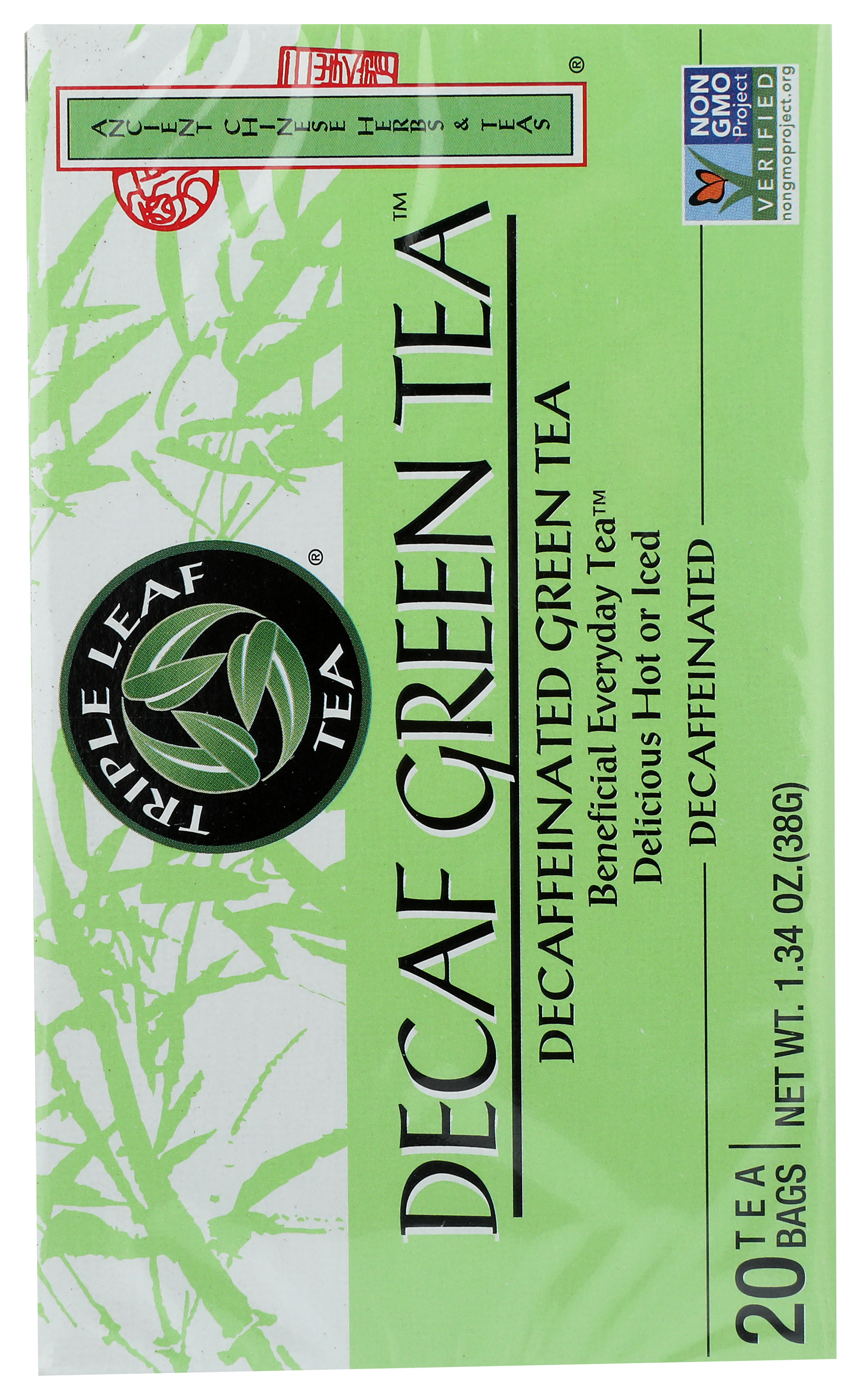 Triple Leaf Tea Decaf Green 20 Bags 1.34 Oz Decaffeinated