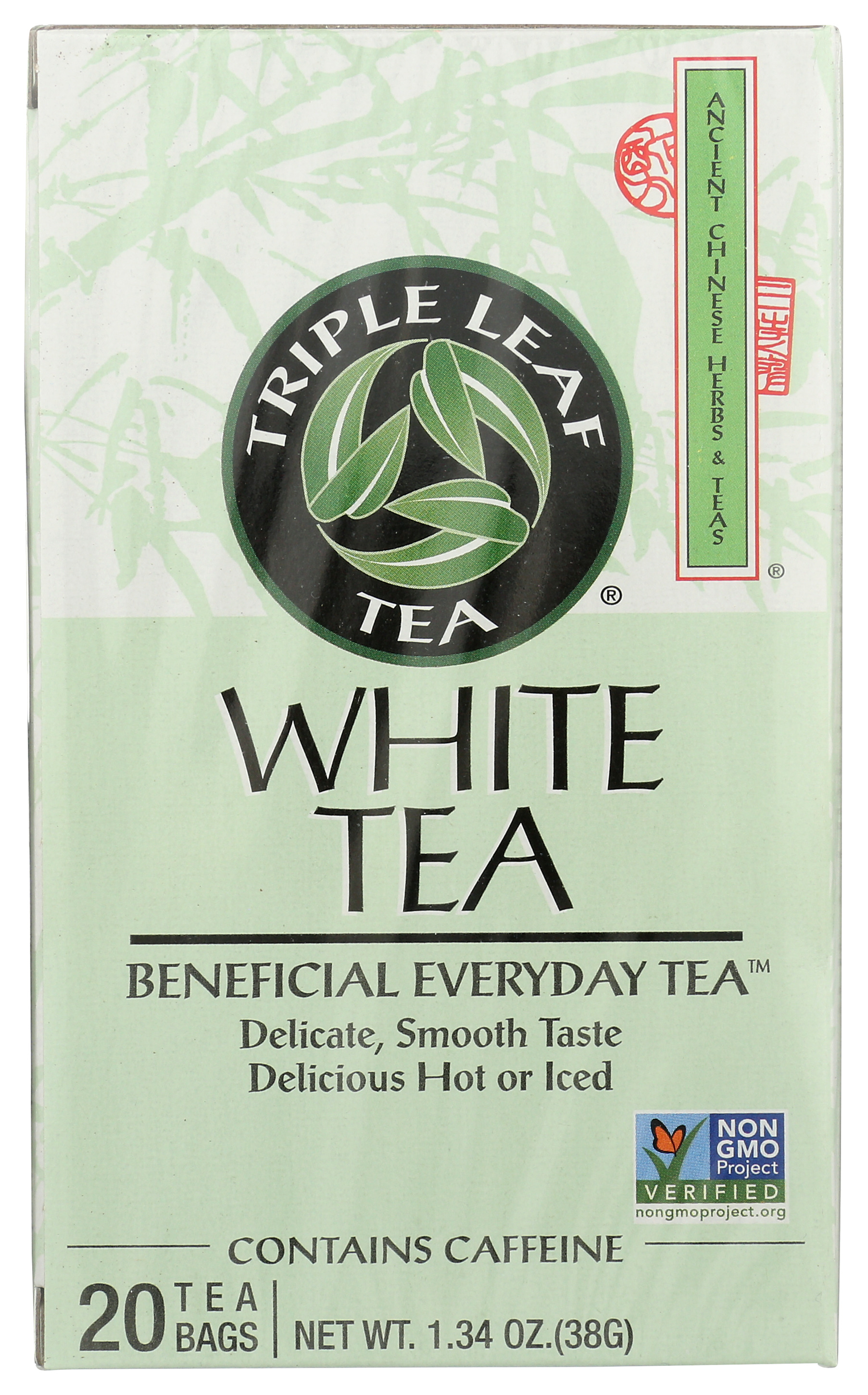 Triple Leaf Tea White 20 Bags 1.34 Oz Non Gmo Seeds
