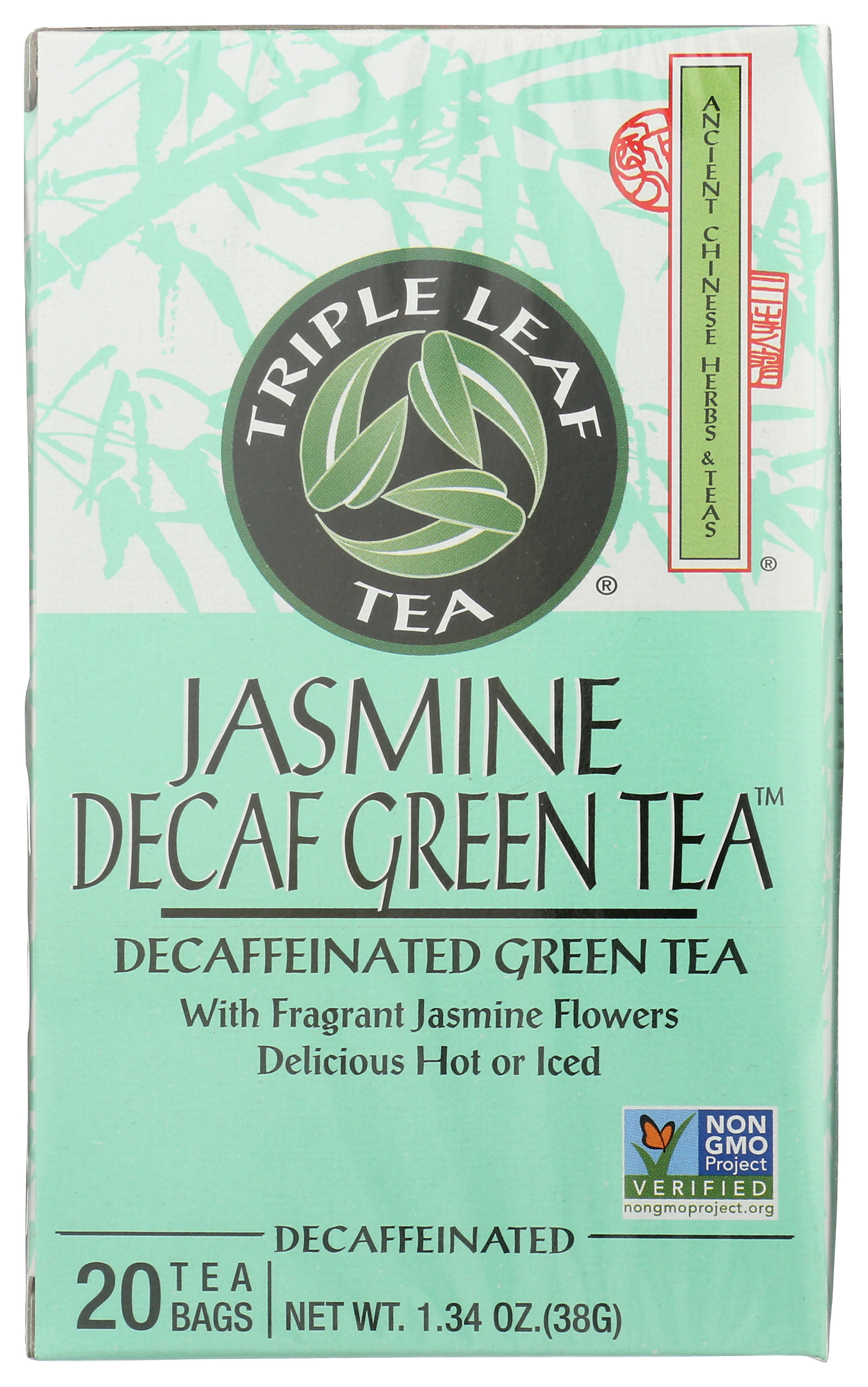 Triple Leaf Tea Jasmine Decaffeinated Green 20 Count Bags Seeds
