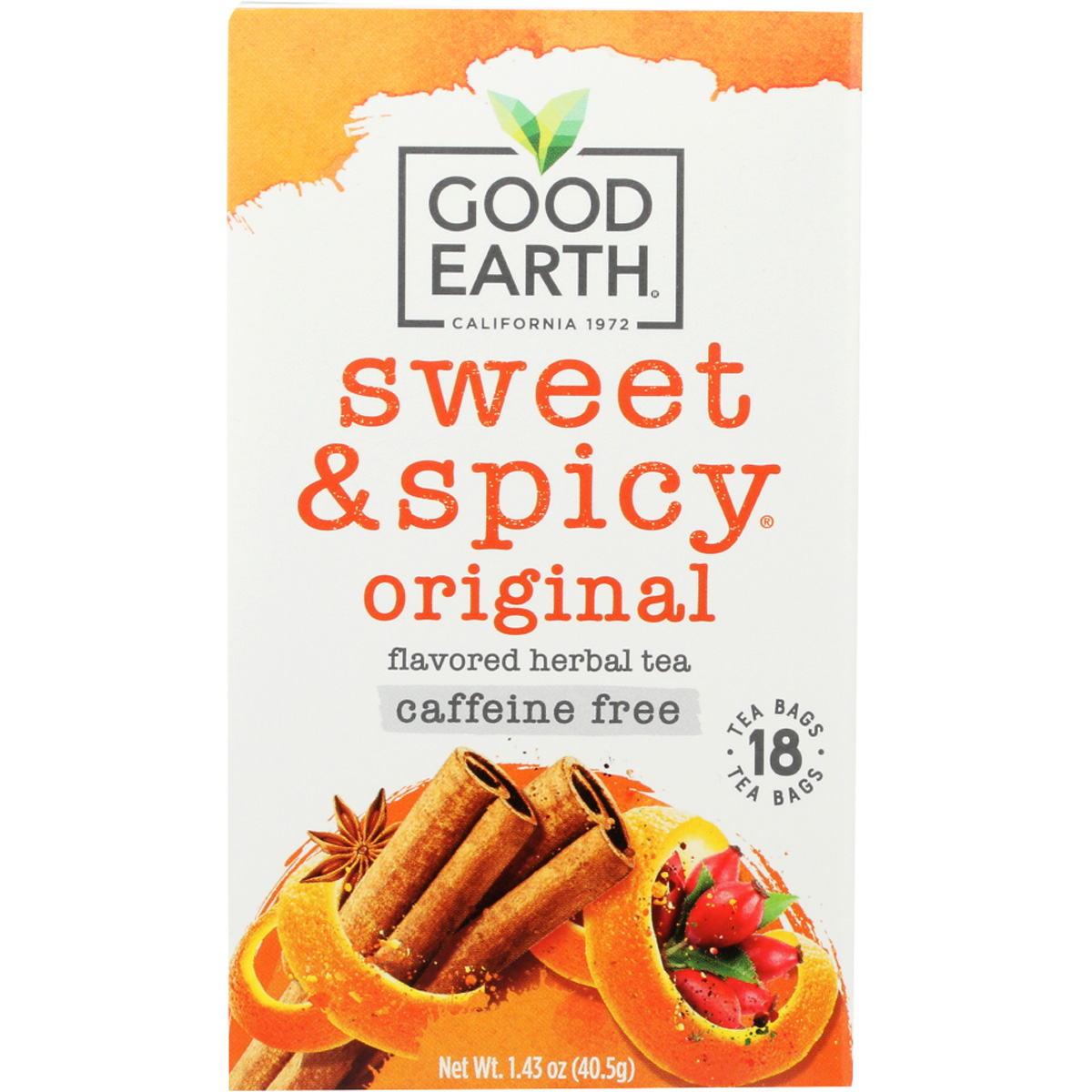Good Earth Sweet & Spicy Original Herbal Tea Caffeine Free 18 Bags Bag