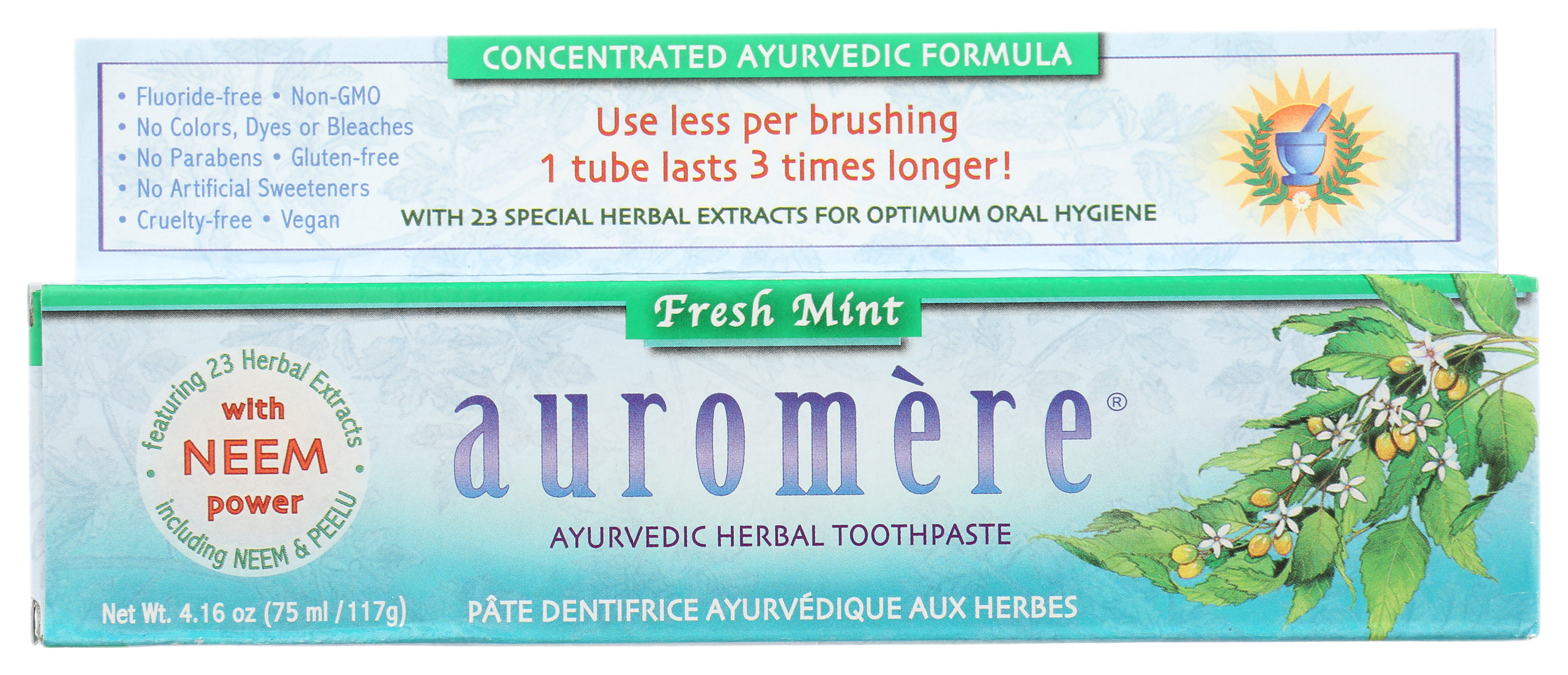 Auromere Ayurvedic Herbal Toothpaste Fresh Mint