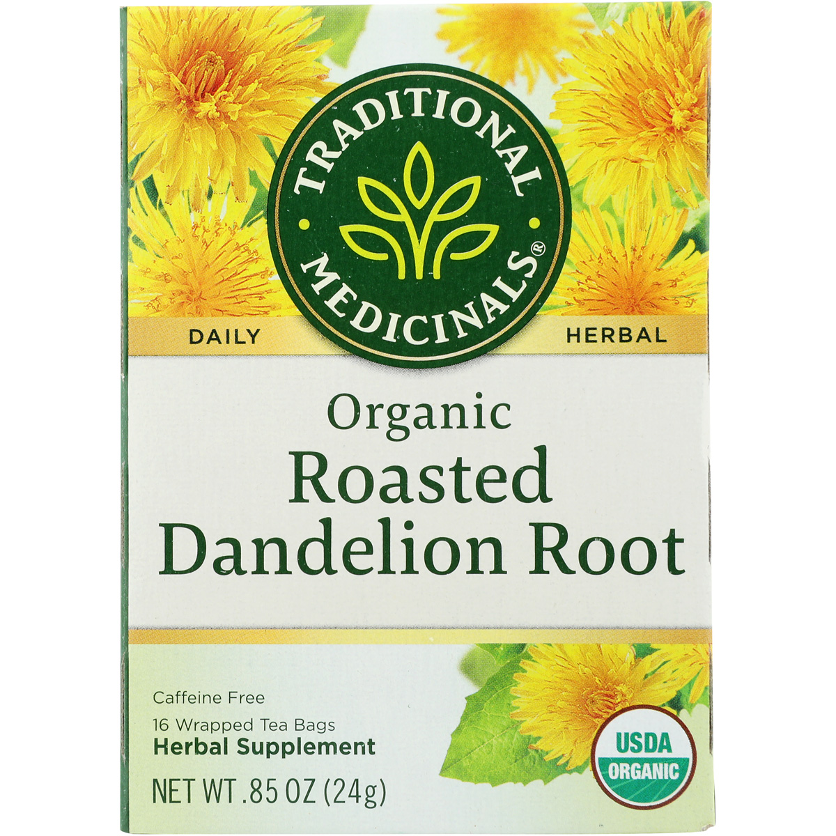 Traditional Medicinals Organic Roasted Dandelion Root Tea 16 Bag