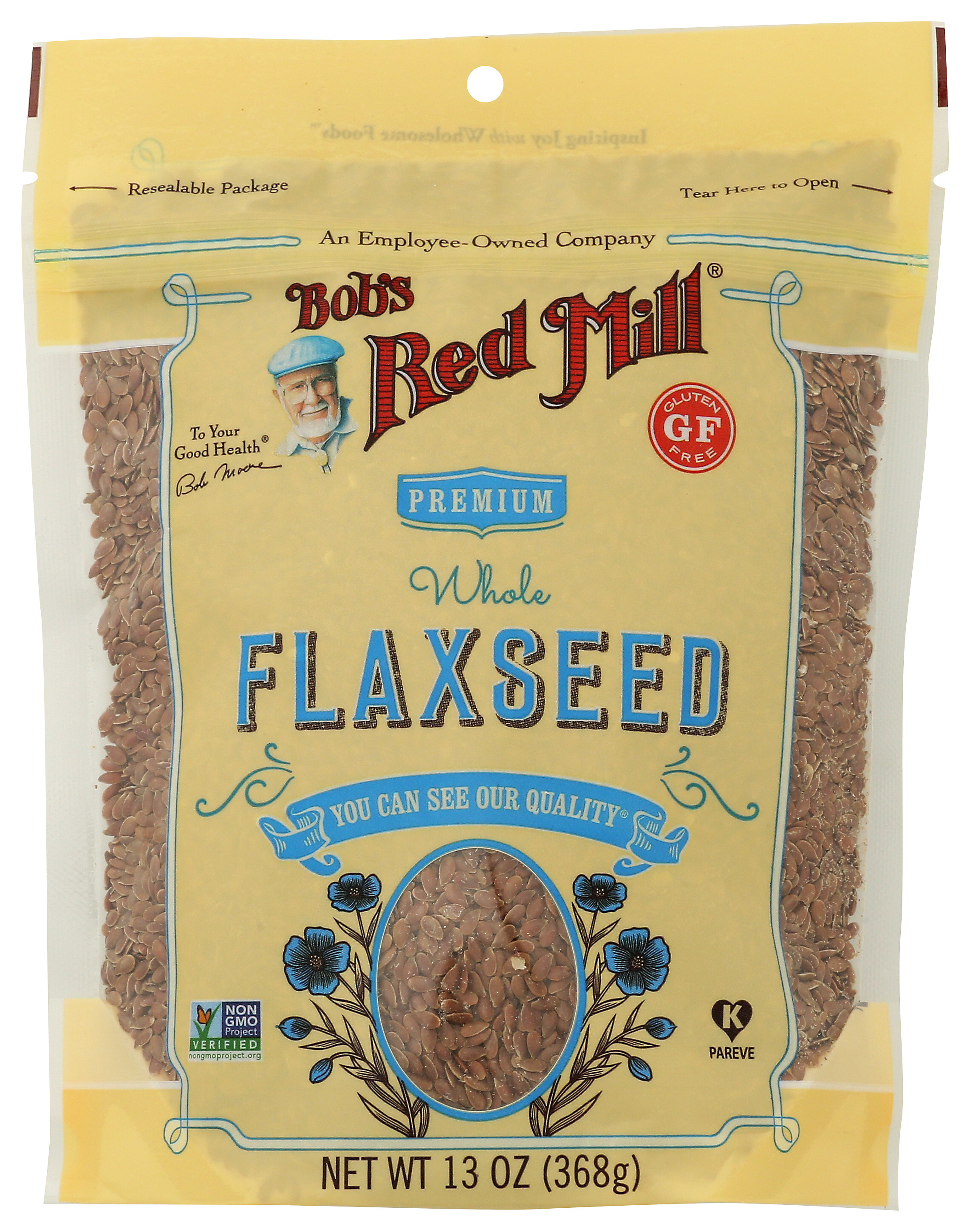 Premium Whole Flaxseed Bobs Red Mill 13 Oz Seeds Beans
