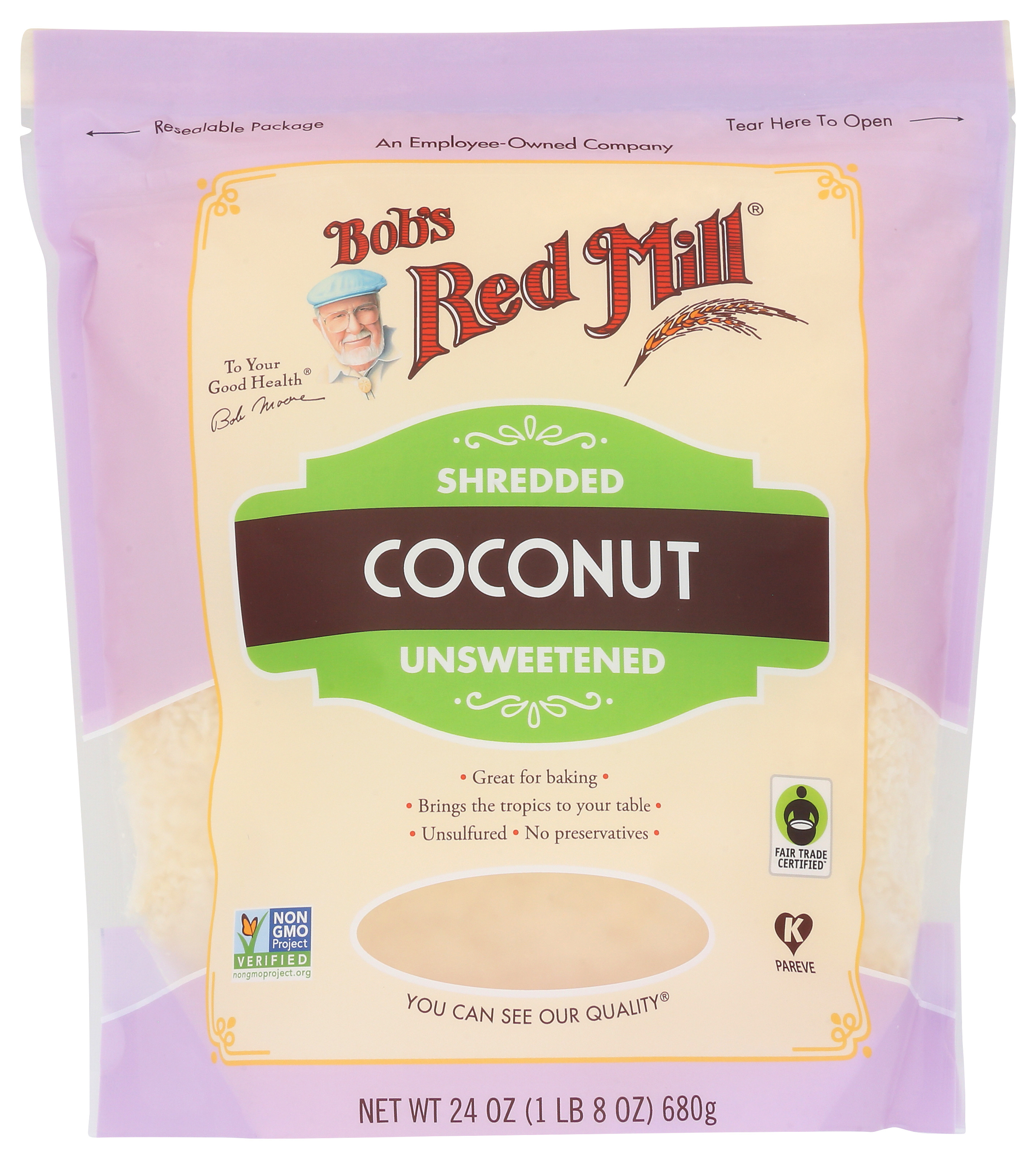 Shredded Unsweetened Coconut By Bobs Red Mill 24 Oz