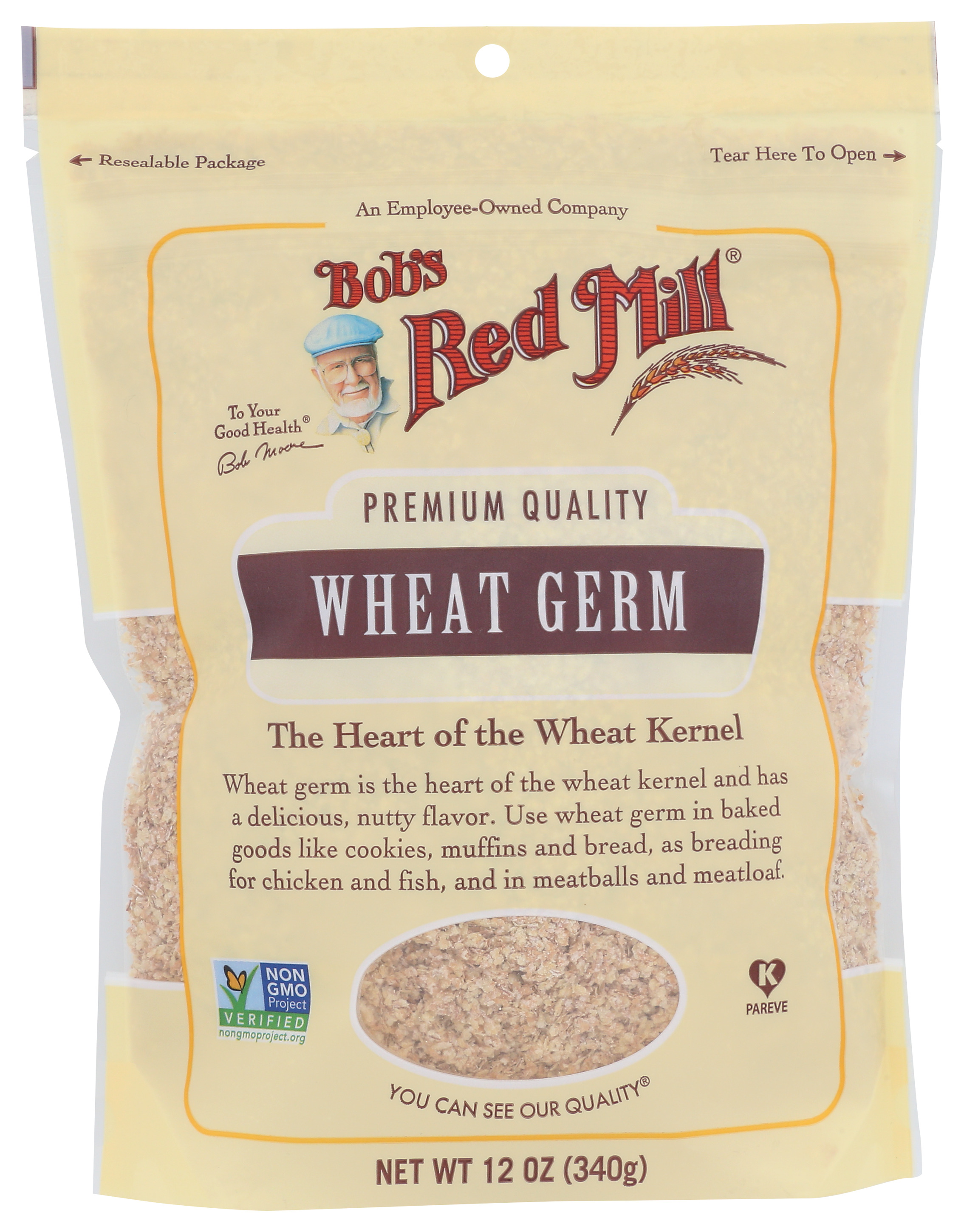 Bobs Red Mill Wheat Germ 12 Oz Baking Ingredient Whole Grain Cereal