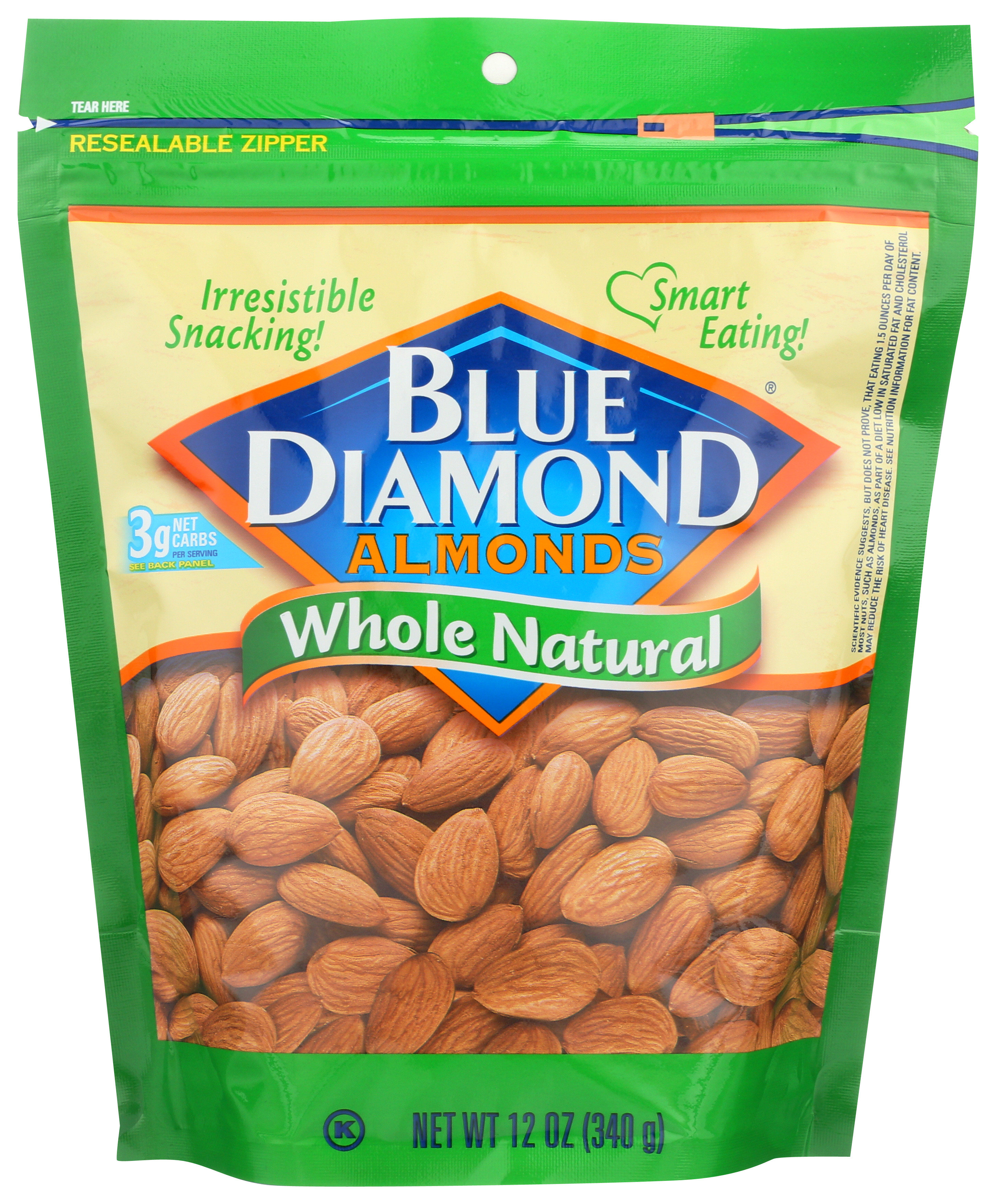 Blue Diamond Whole Natural Almonds 12 Oz