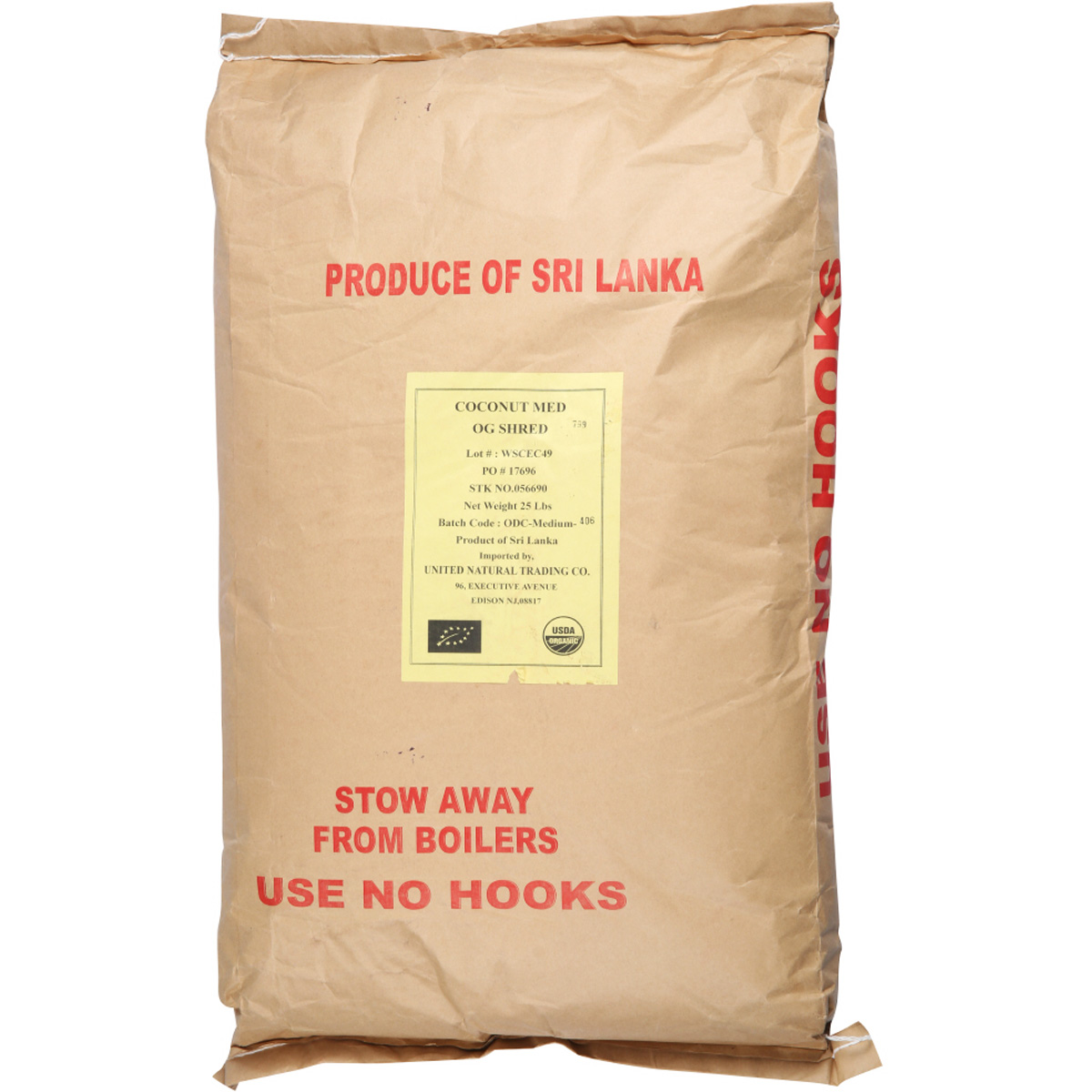 Dried Fruit Organic Shredded Coconut Medium Unsulphured 25 Lb Bulk Lbs