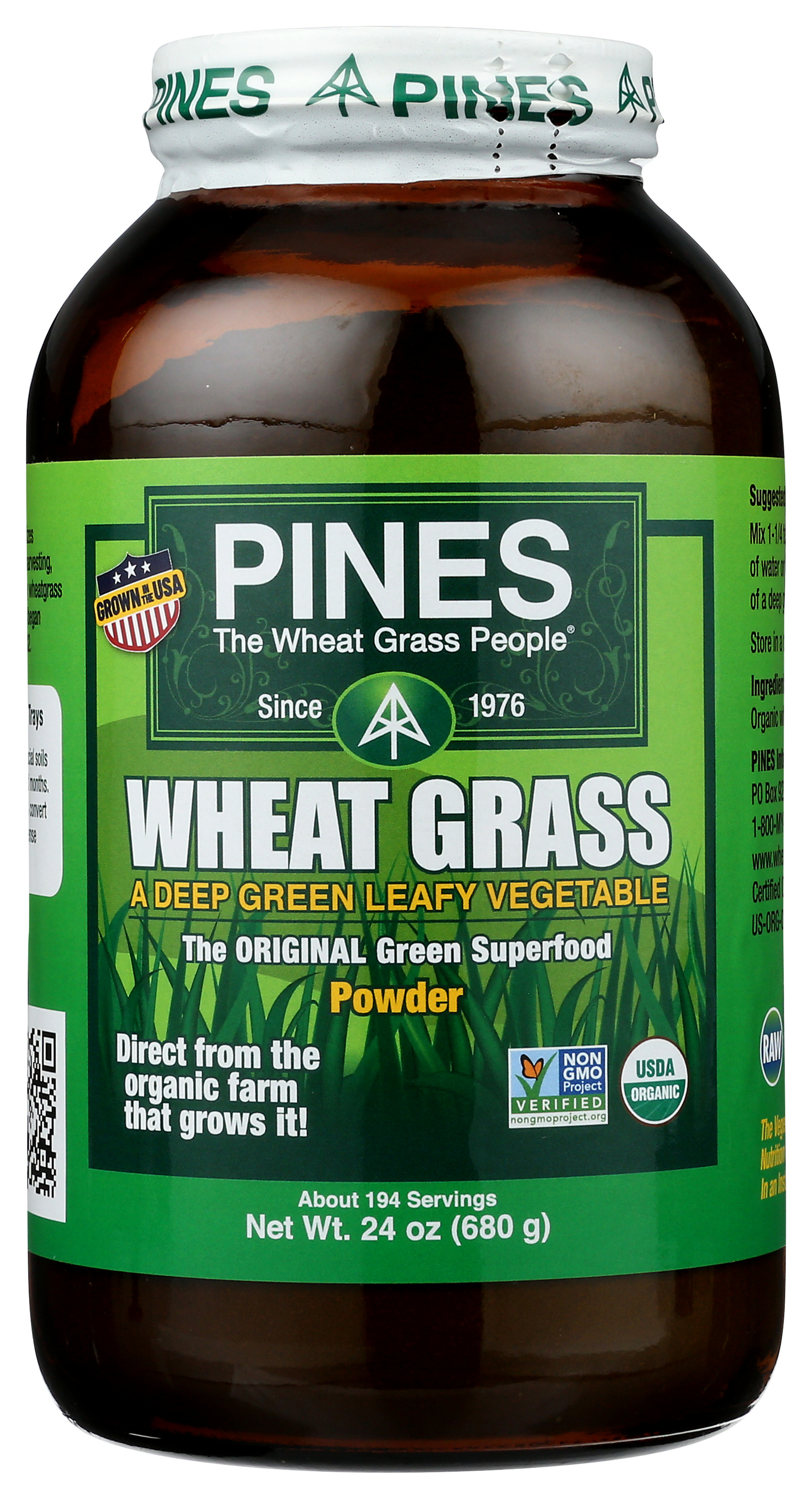Pines Wheat Grass Powder 24 Oz Dietary Supplement