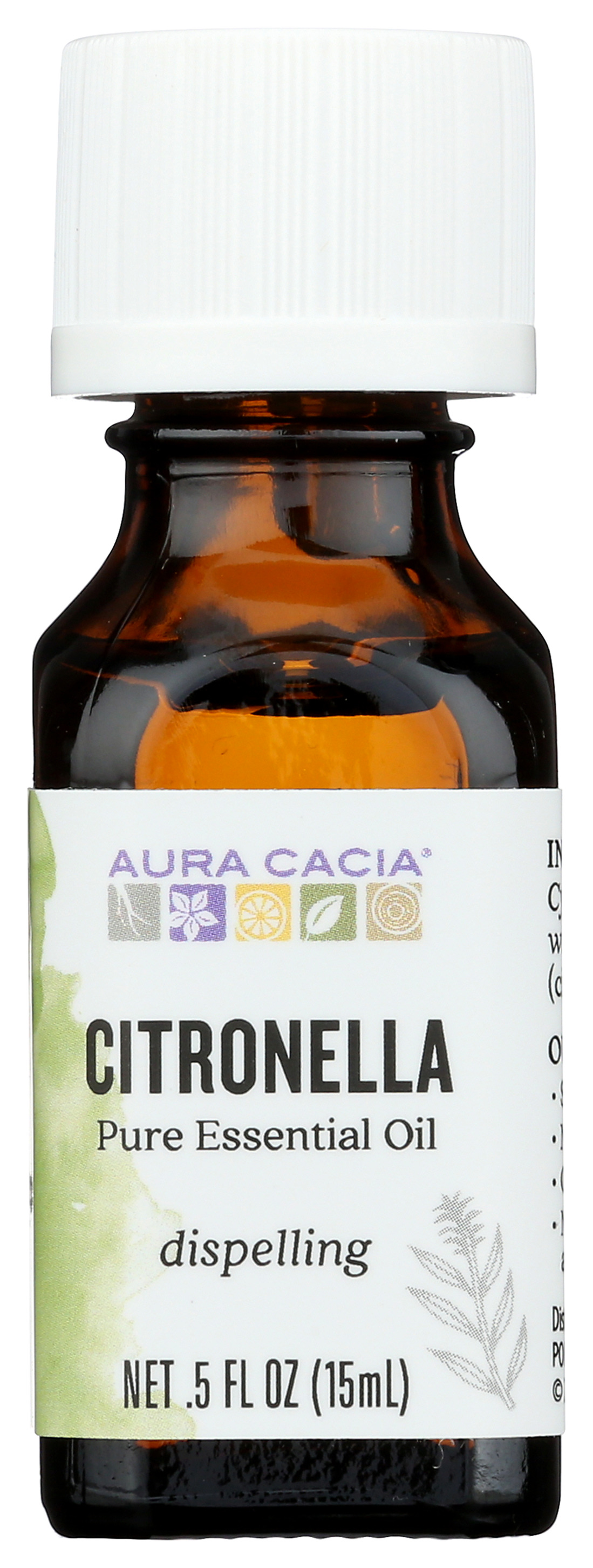 Aura Cacia Pure Essential Oil Citronella Java Stabilizing 0.5 Oz