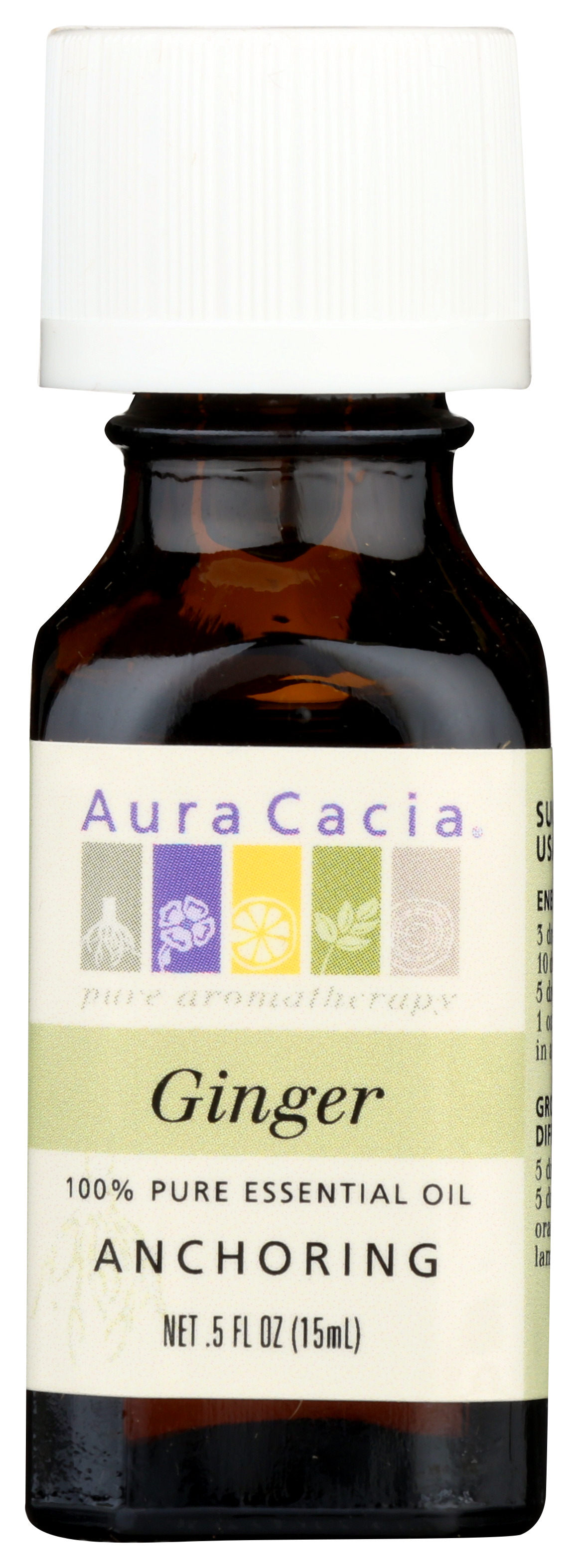 Aura Cacia Pure Essential Oil Ginger Anchoring