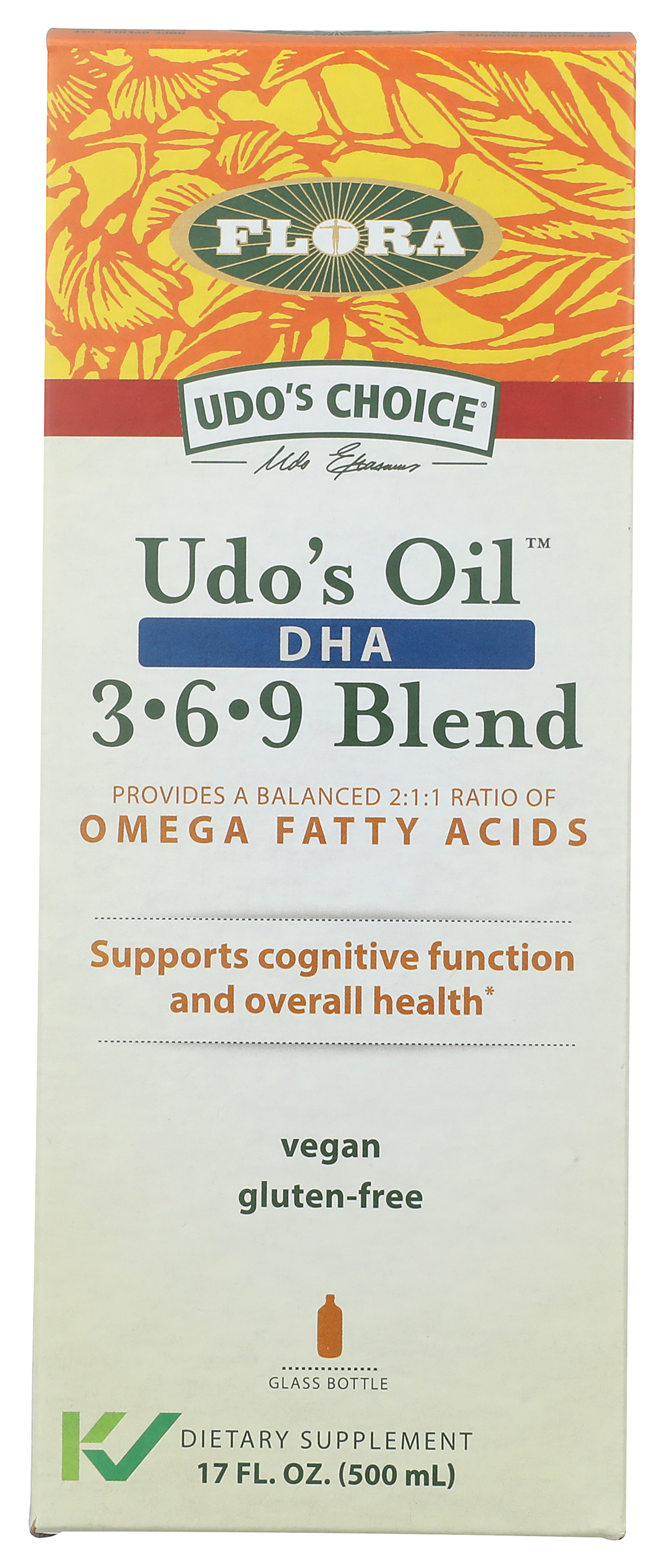 Flora Udos Oil Dha 3-6-9 Blend Omega Fatty Acids 17 Fl Oz