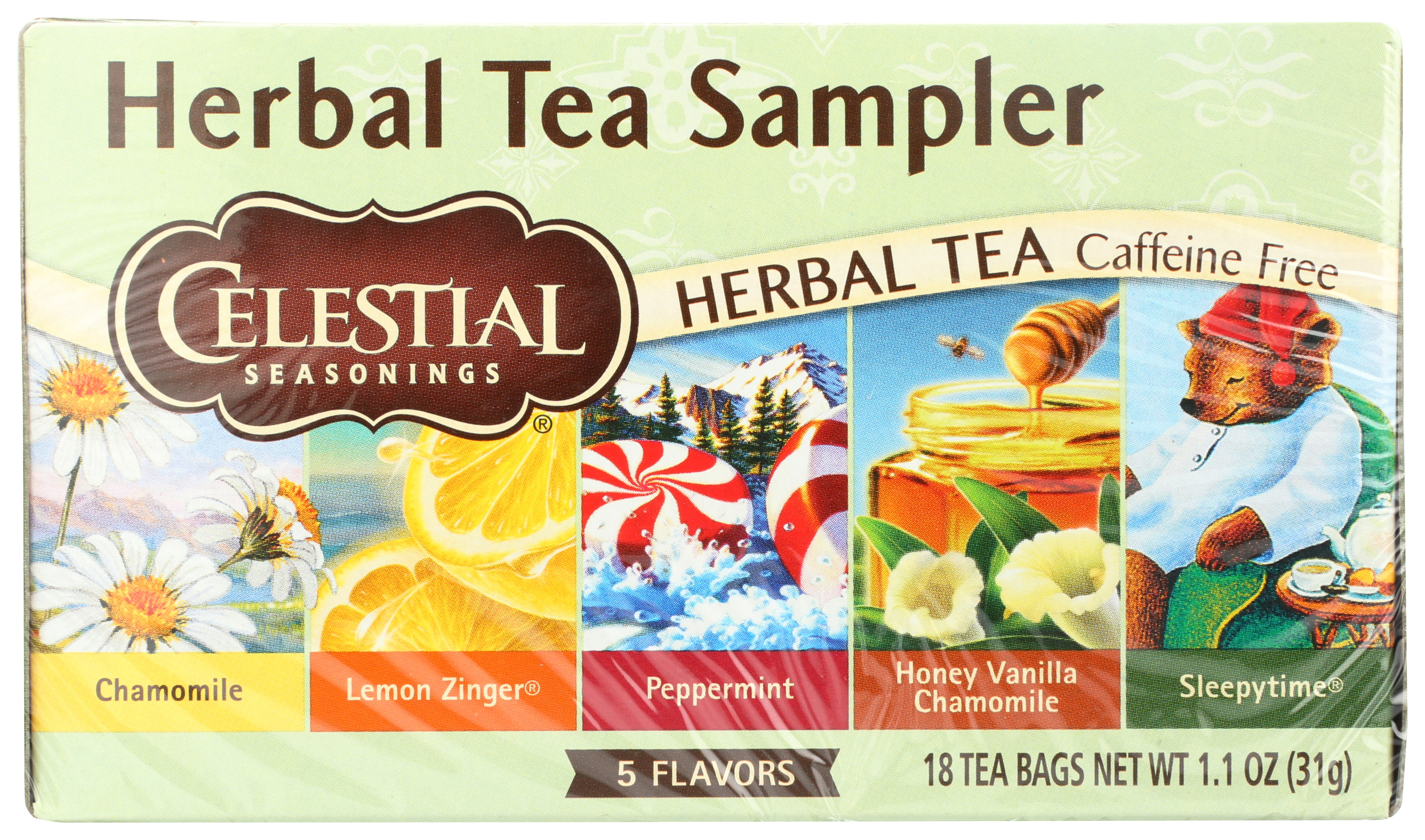 Celestial Seasonings Herbal Tea Sampler 18 Bags Seasoning