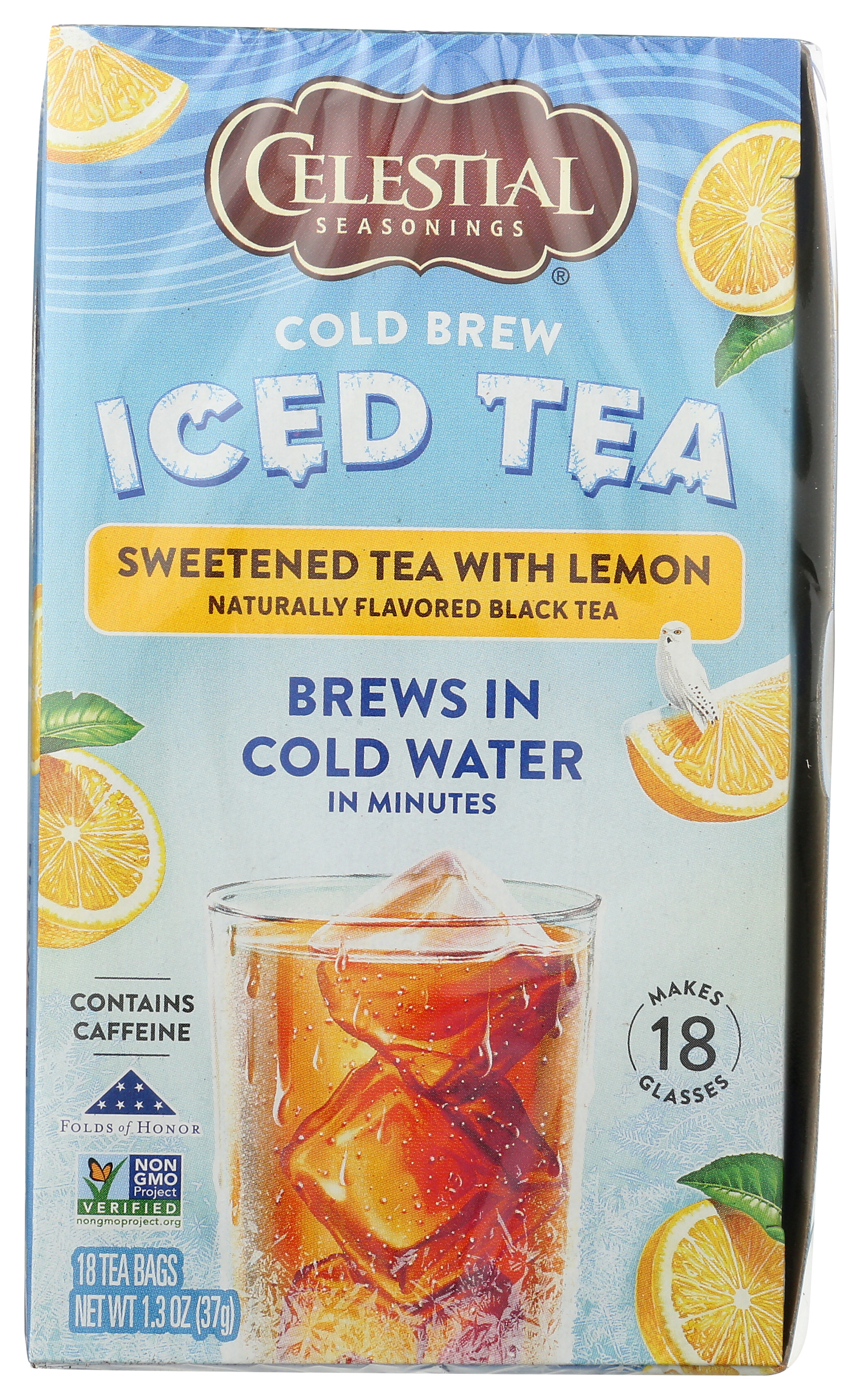 Celestial Seasonings Cold Brew Sweetened Tea With Lemon 18 Bags Coffee