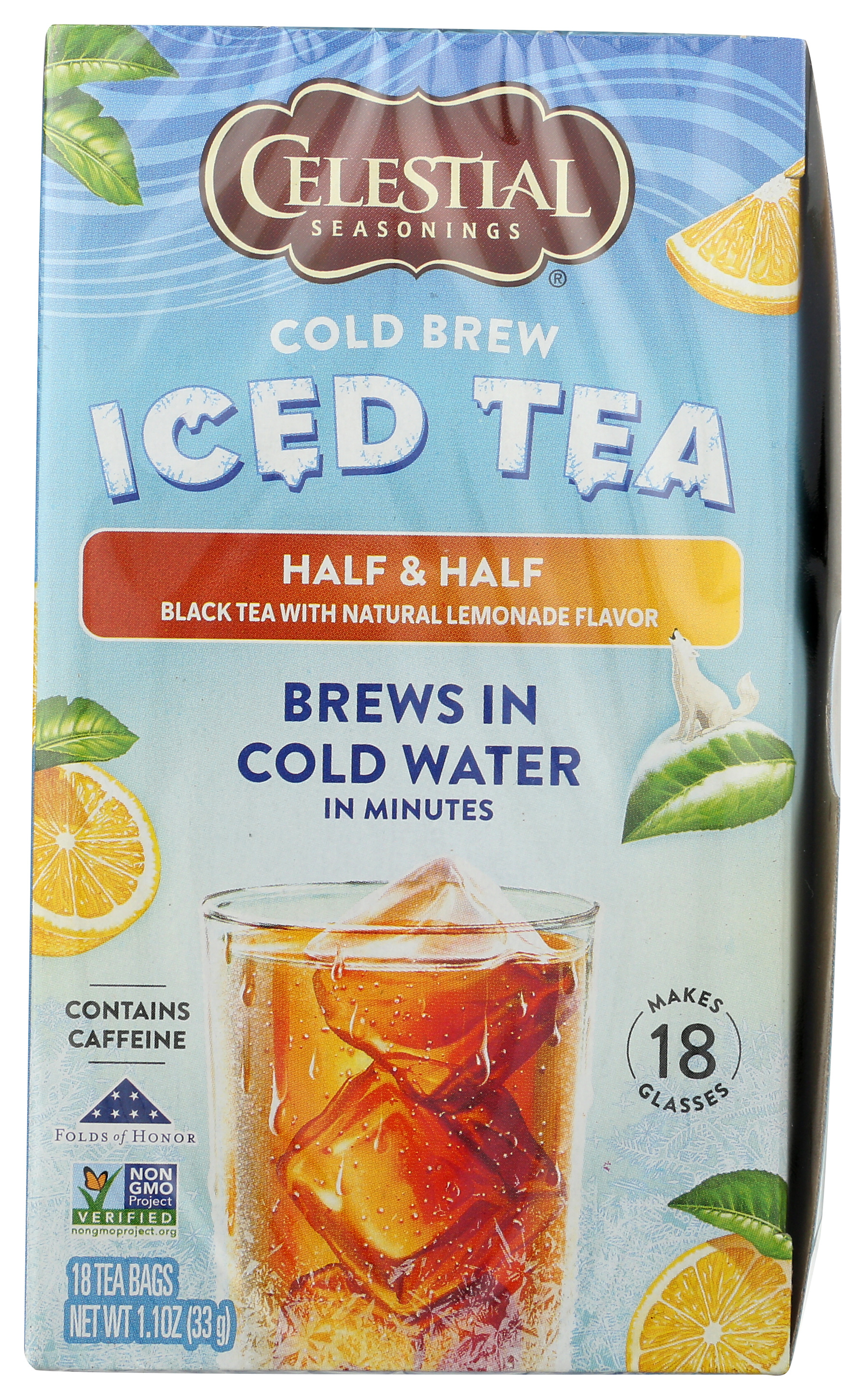 Celestial Seasonings Iced Tea Half And Cold Brew 18 Bags Coffee Bag