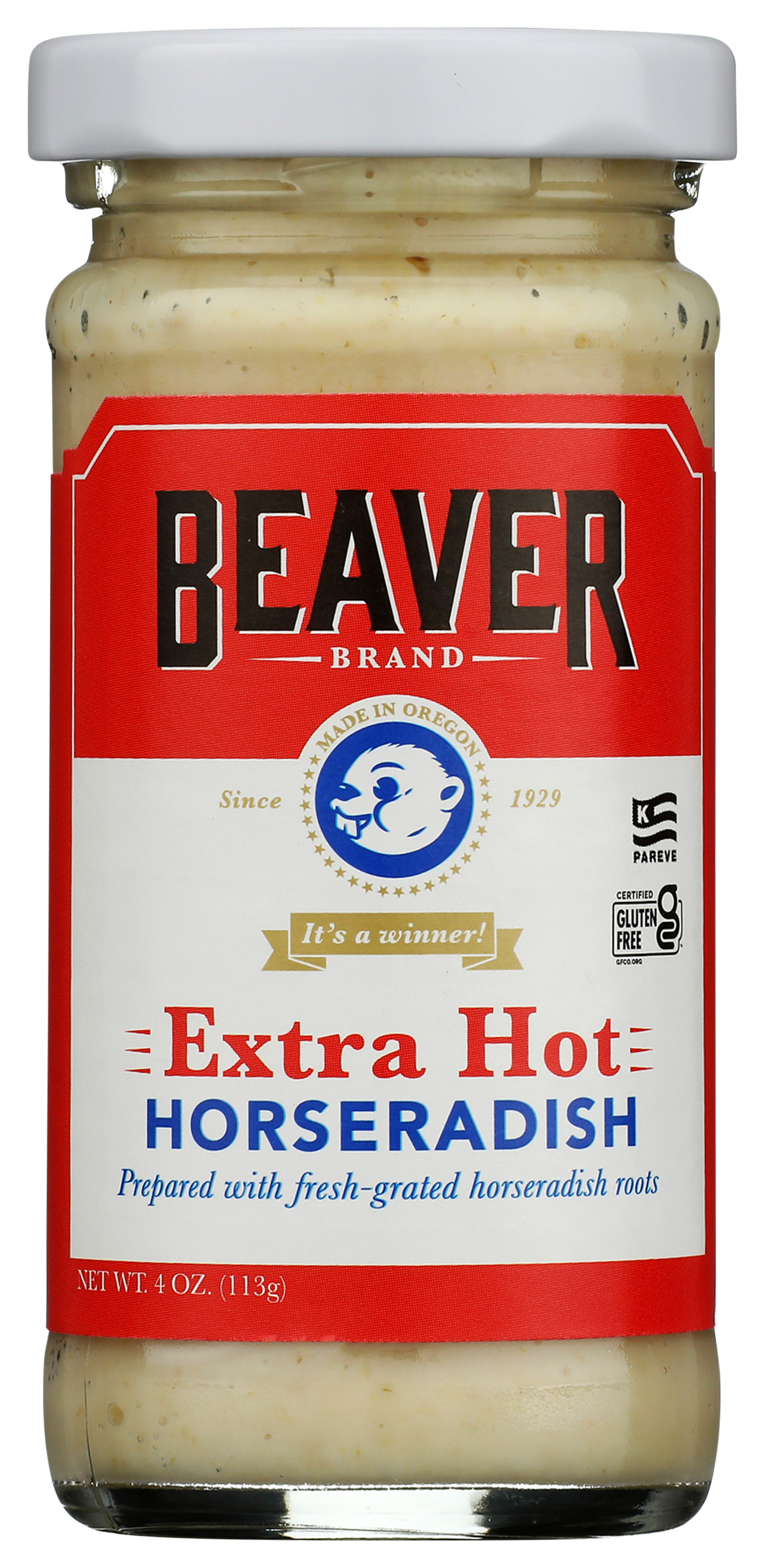 Beaver Extra Hot Horseradish 4 Oz Condiment Spice