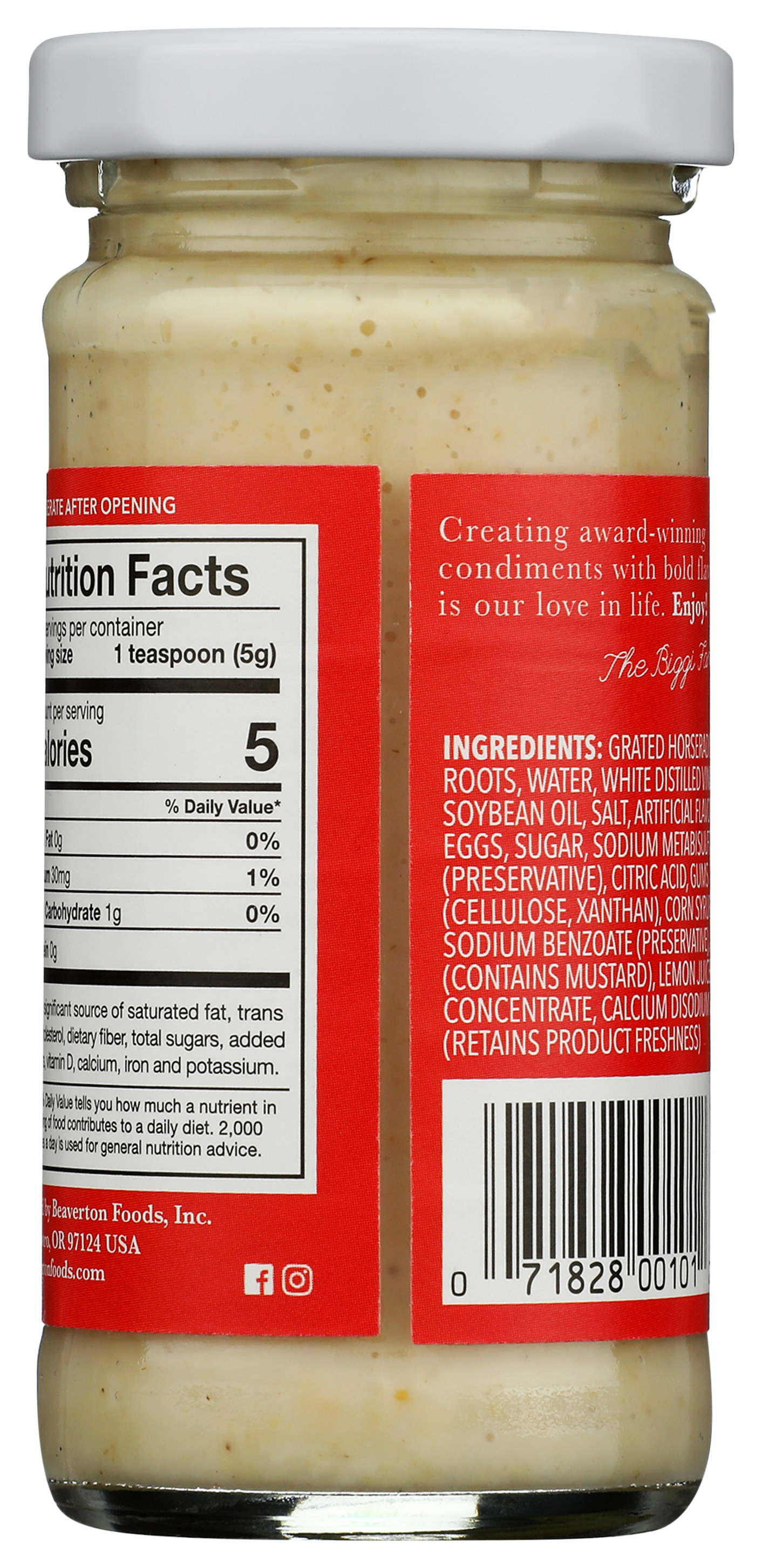 Beaver Extra Hot Horseradish 4 Oz Condiment Spice