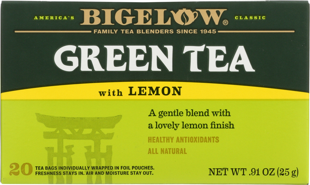 Bigelow Green Tea Lemon Flavor 20 Bags Bag