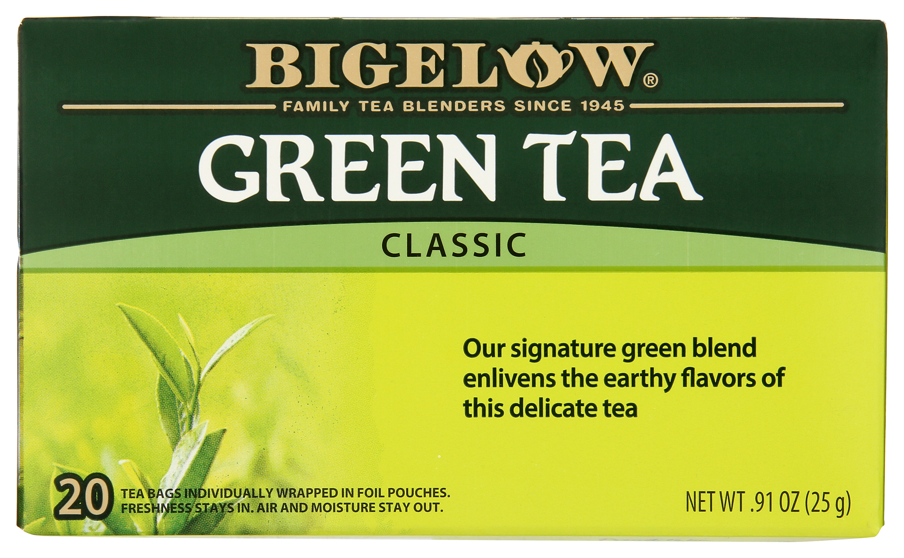 Bigelow Green Tea Classic 20 Bags Premium Bag