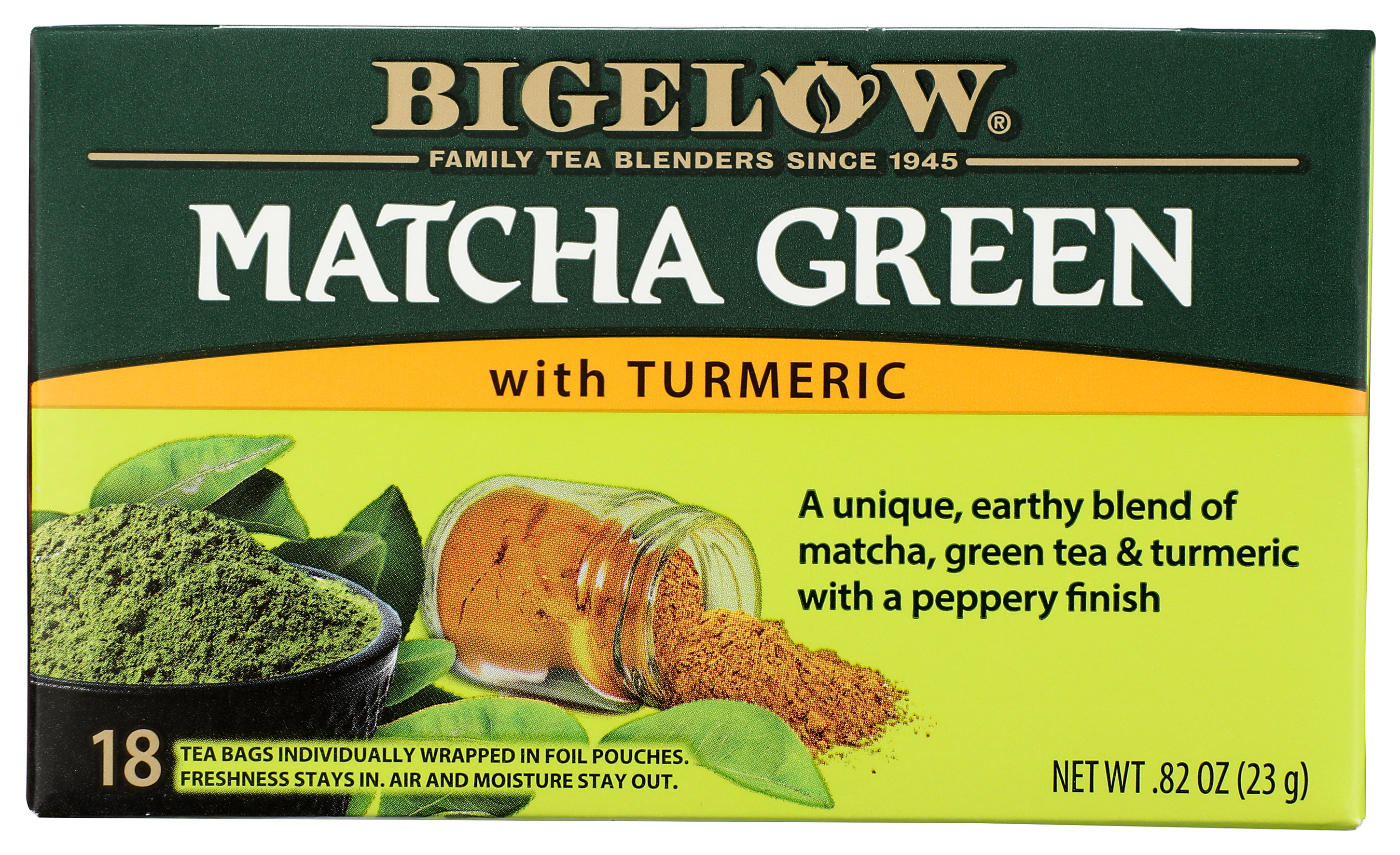 Bigelow 18 Count Matcha Green Tea With Turmeric Bags Bag