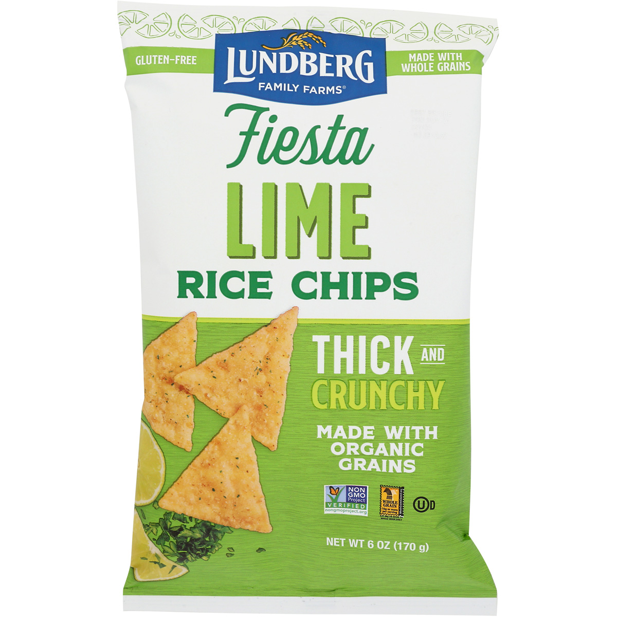 Lundberg Fiesta Lime Rice Chips 6 Oz 5.5