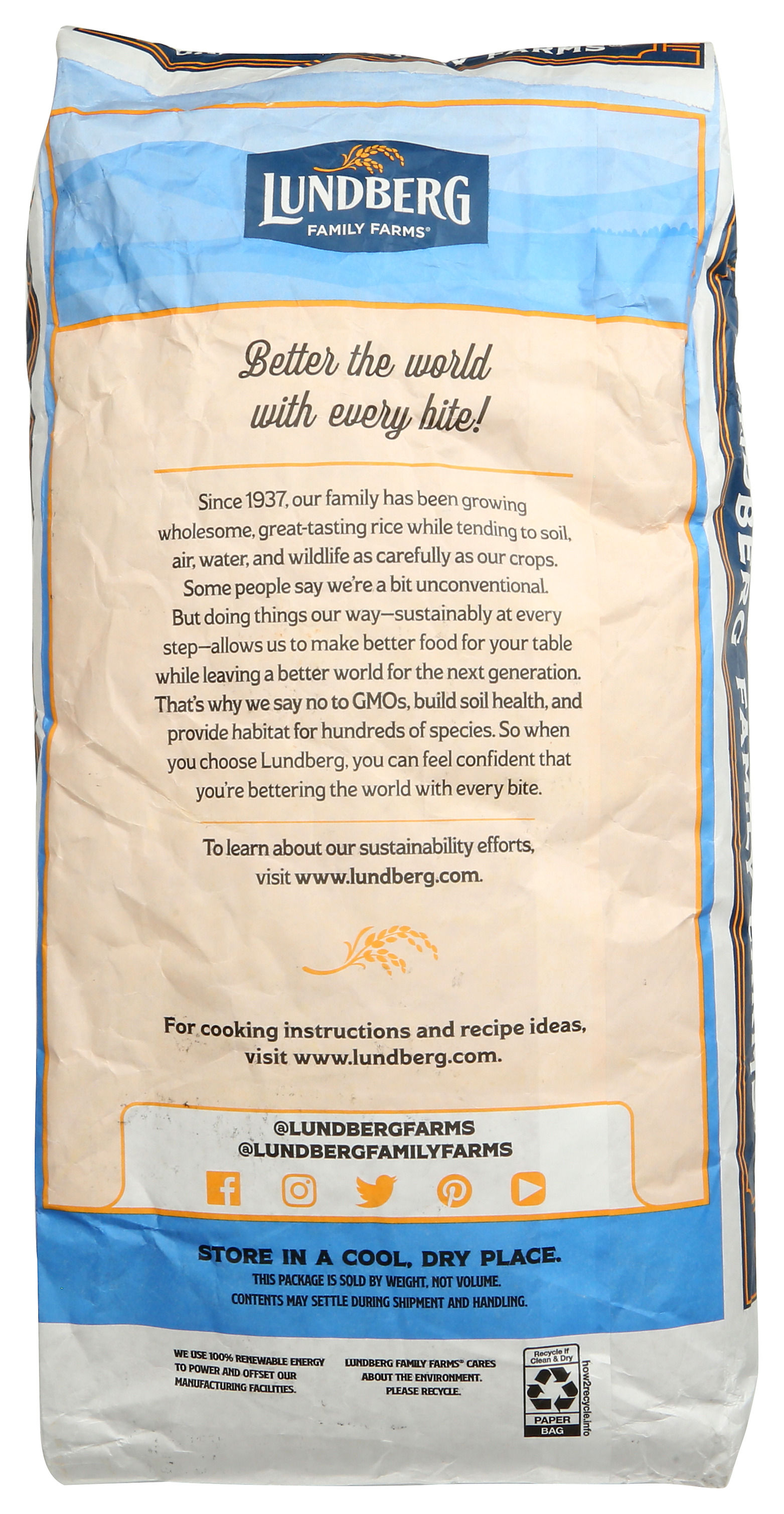 Lundberg Organic Brown Jasmine Rice 25 Lb