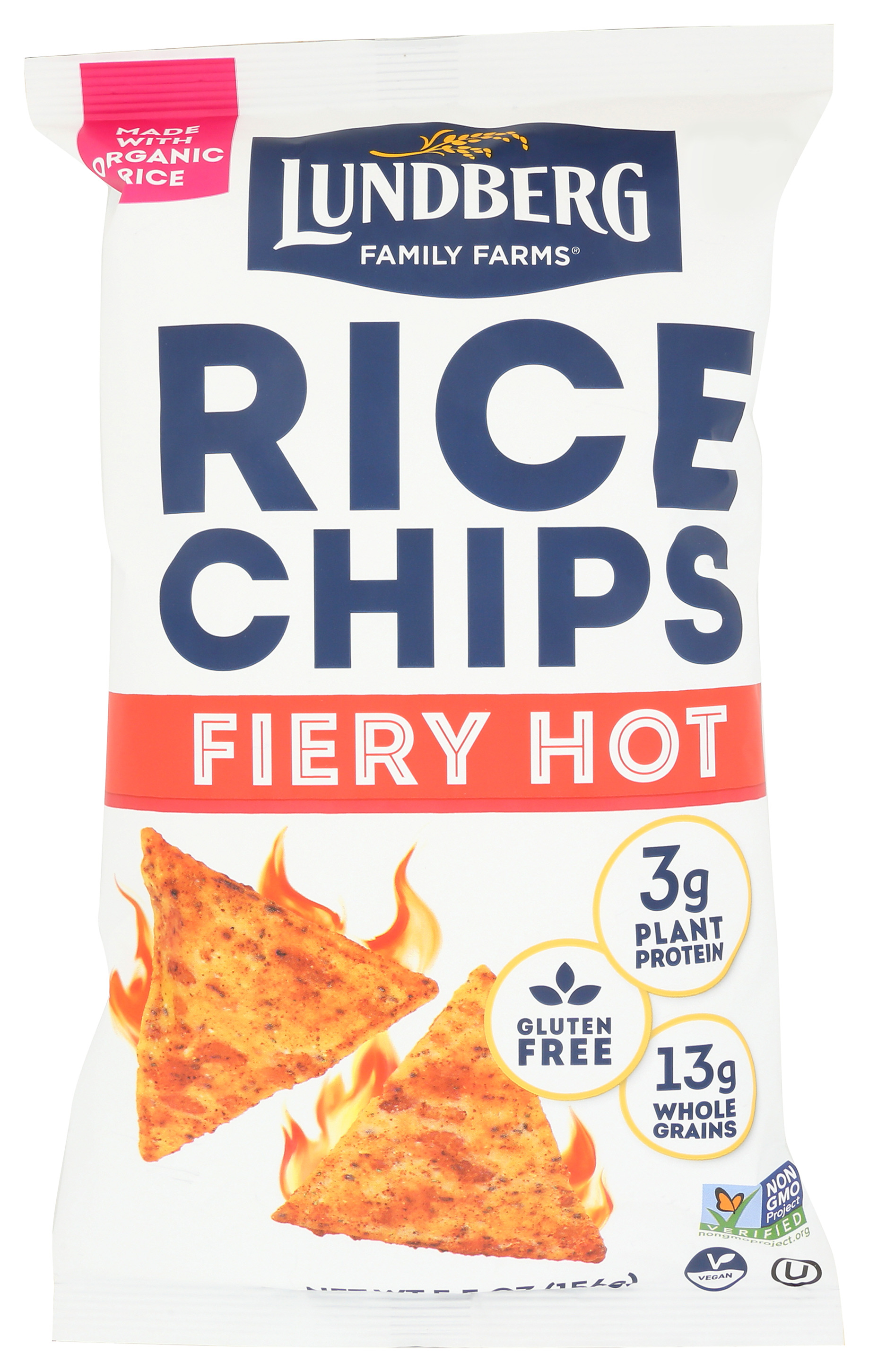Fiery Hot Rice Chips By Lundberg Family Farms 5.5 Oz
