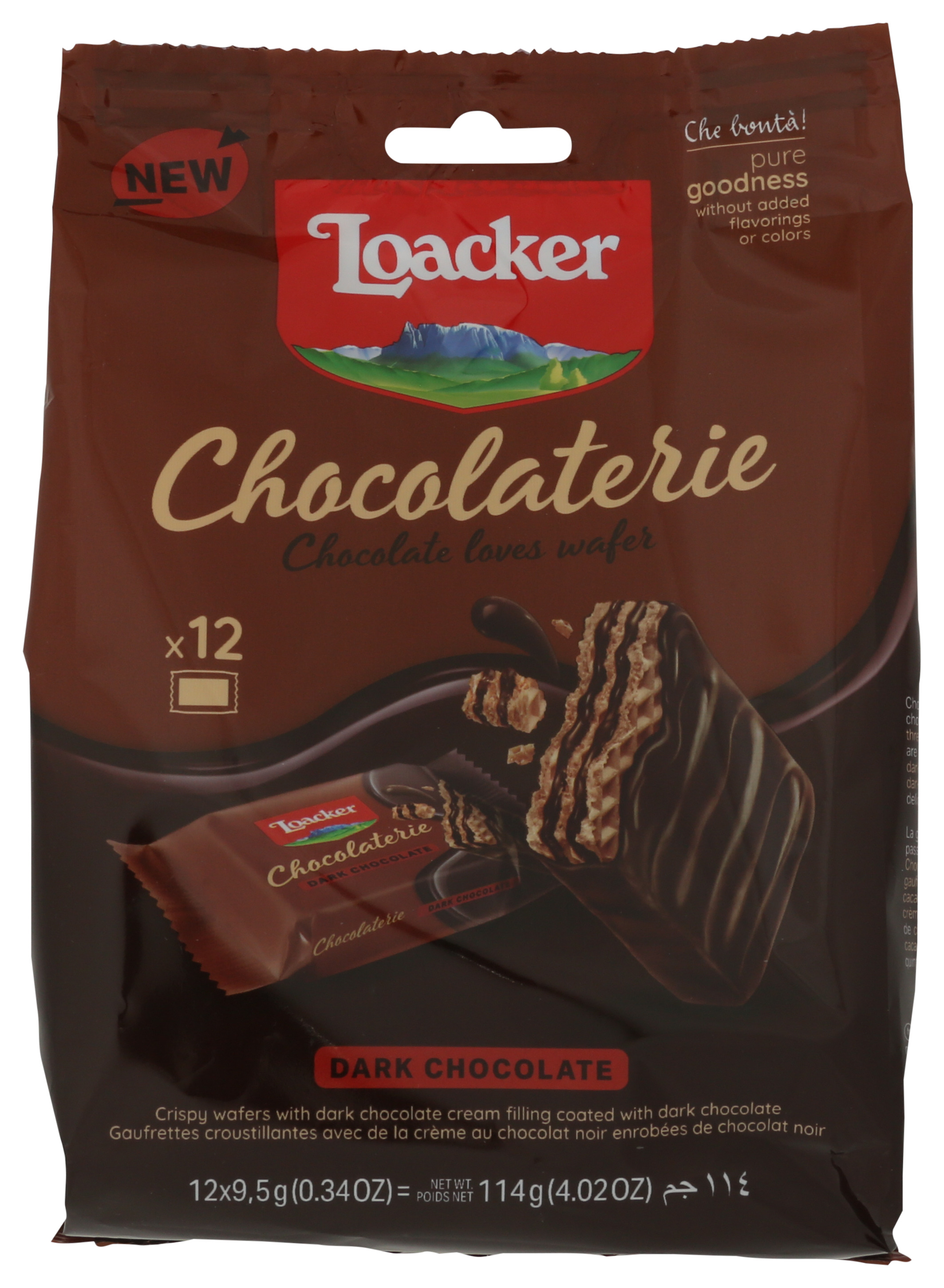 Loacker Dark Chocolate Wafer Snack Chocolaterie