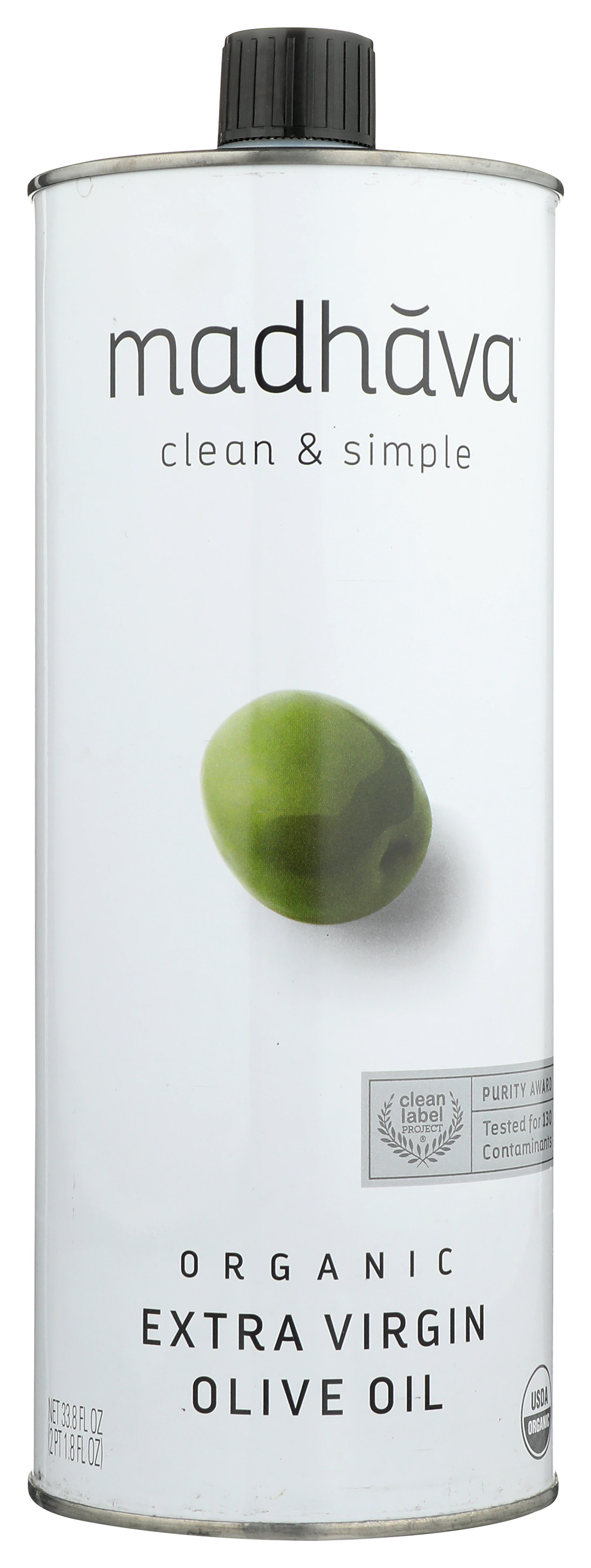 Madhava Organic Extra Virgin Olive Oil 33.8 Oz