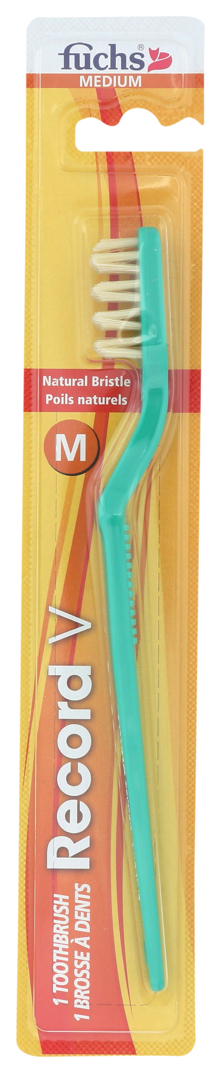 Fuchs Record V Natural Bristle Medium Toothbrush