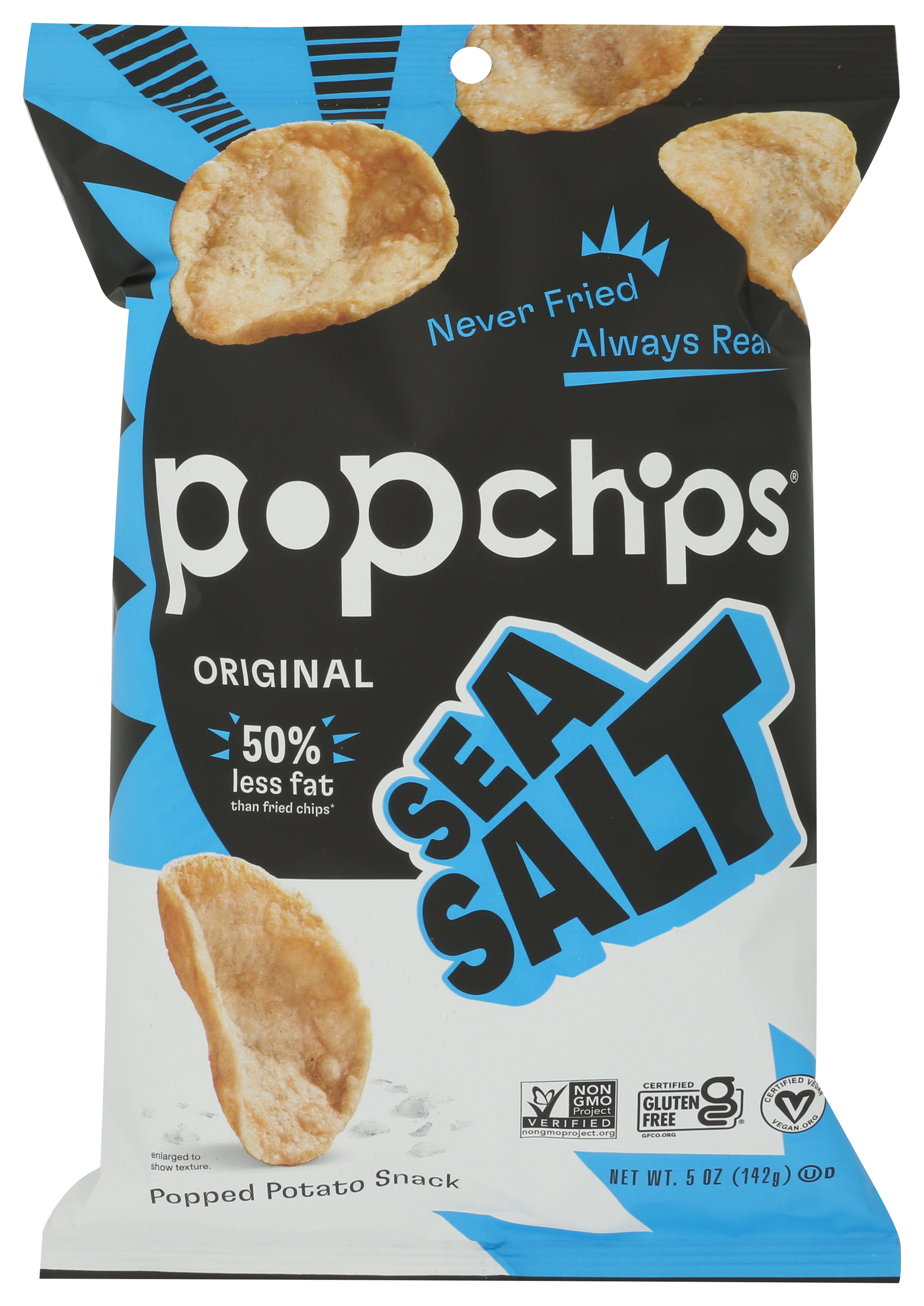 Popchips 5 Oz Sea Salt Potato Chips Popped Snack