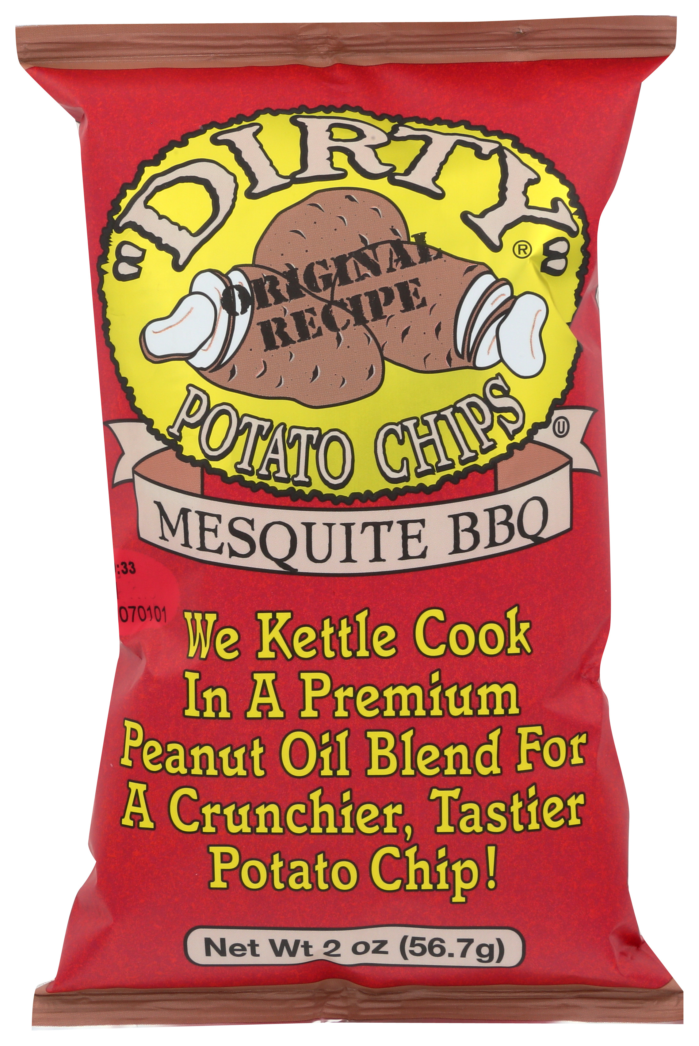 Dirty 2 Oz Mesquite Bbq Potato Chips Snack