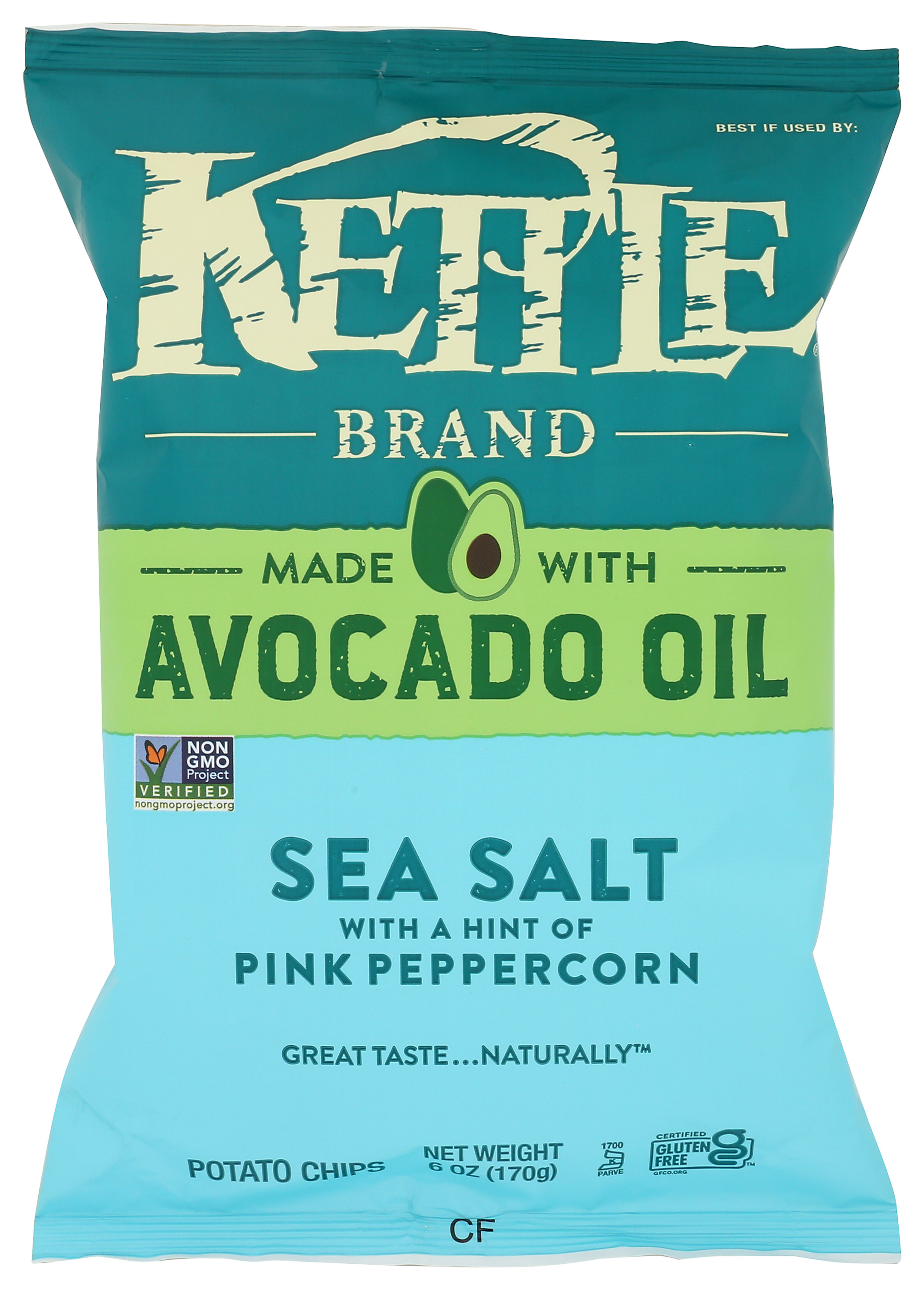 Kettle Potato Chips Sea Salt Pink Peppercorn Made With Avocado Oil 6 Oz