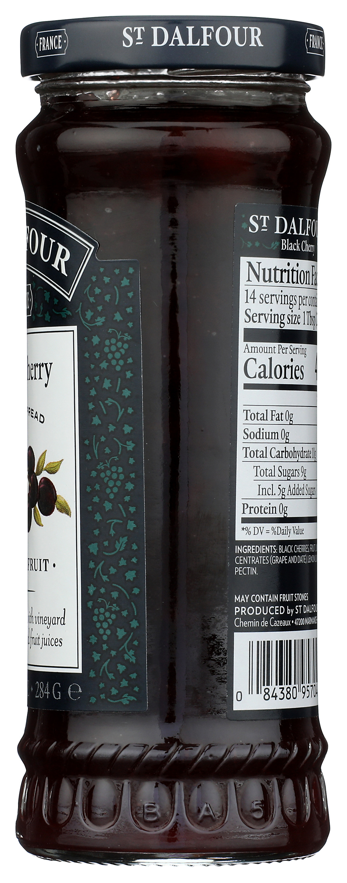 St. Dalfour St Black Cherry Fruit Spread 100%