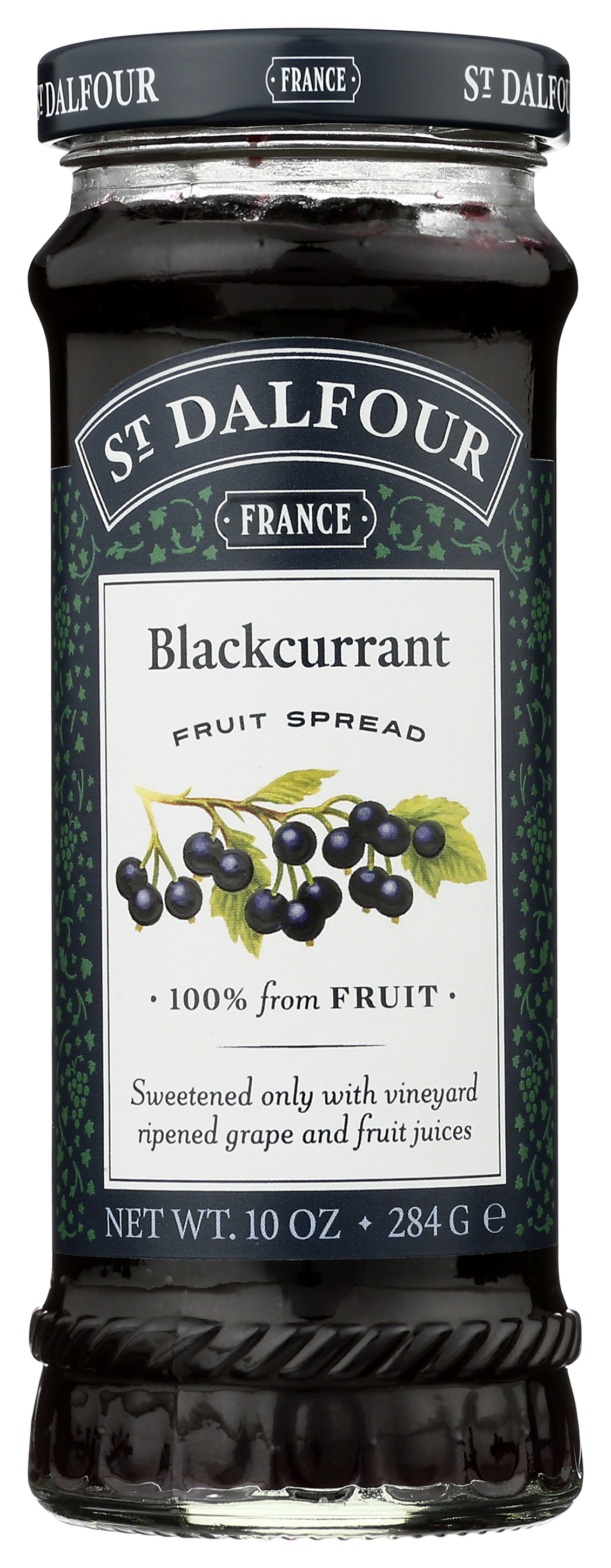 St Dalfour Blackcurrant Fruit Spread 10 Ounce