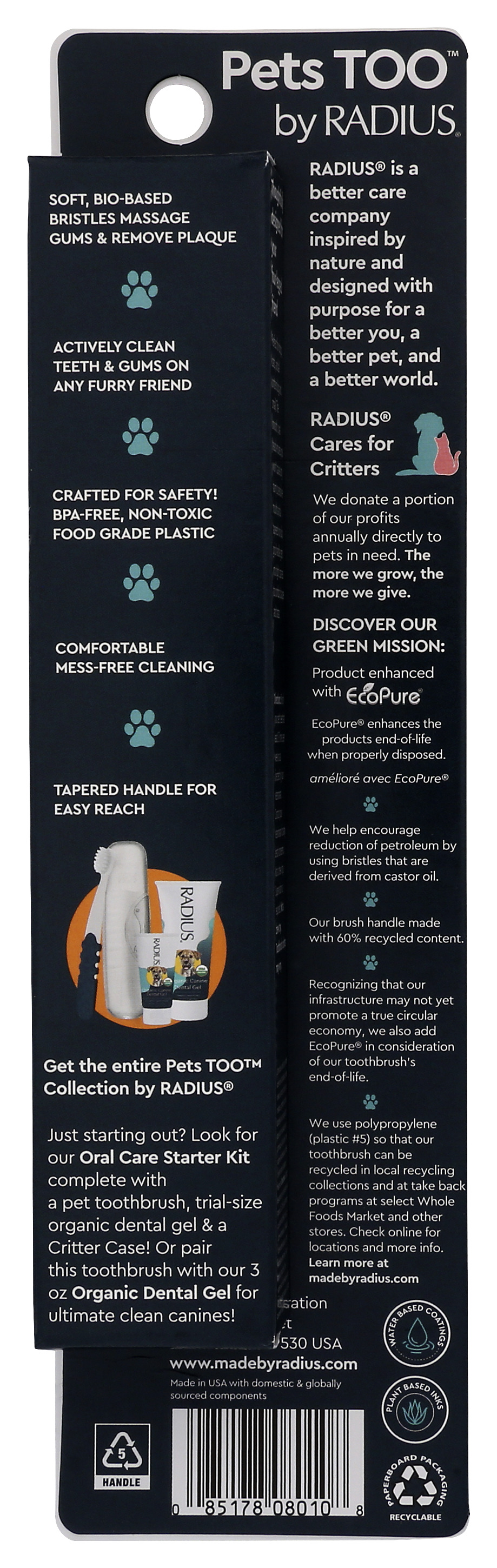 Radius Pet Toothbrush Lush Plush Soft