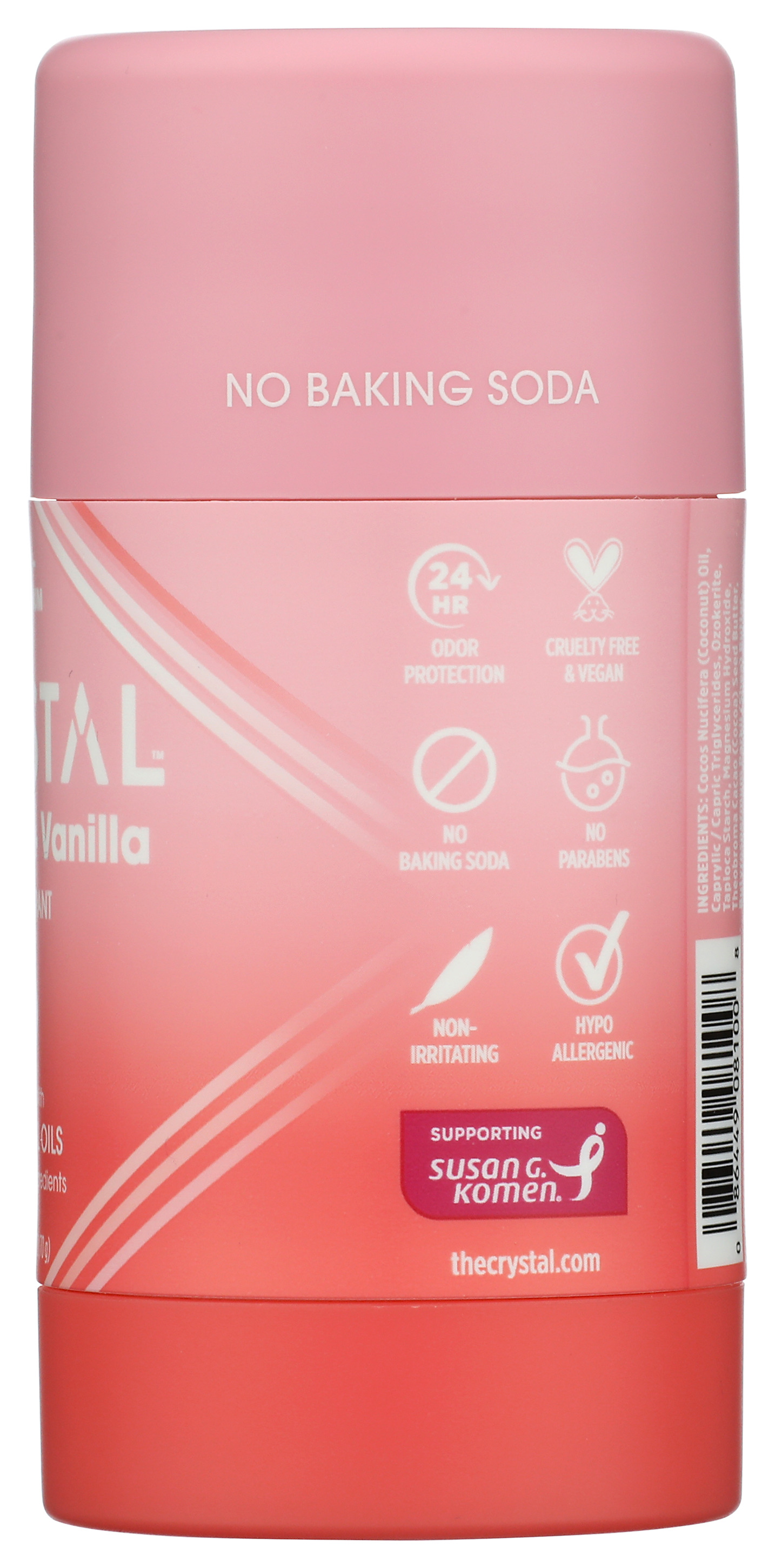 Crystal Magnesium Enriched Deodorant Stick Coconut Vanilla 2.5 Oz
