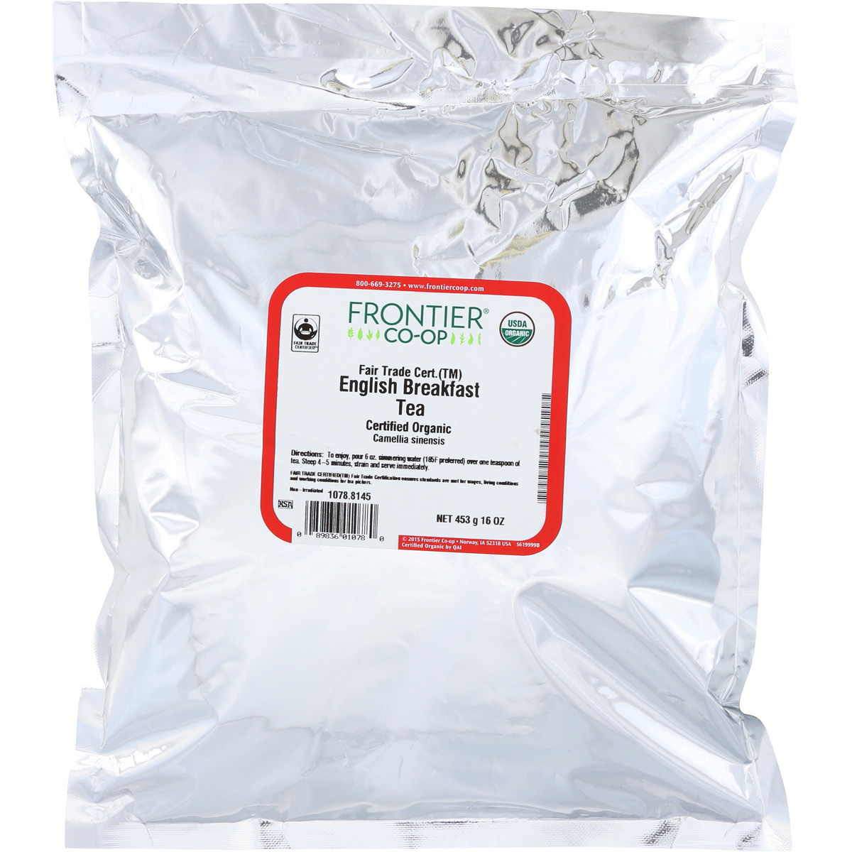 Frontier -Op Organic English Breakfast Tea Co-Op Fair Trade Loose Leaf