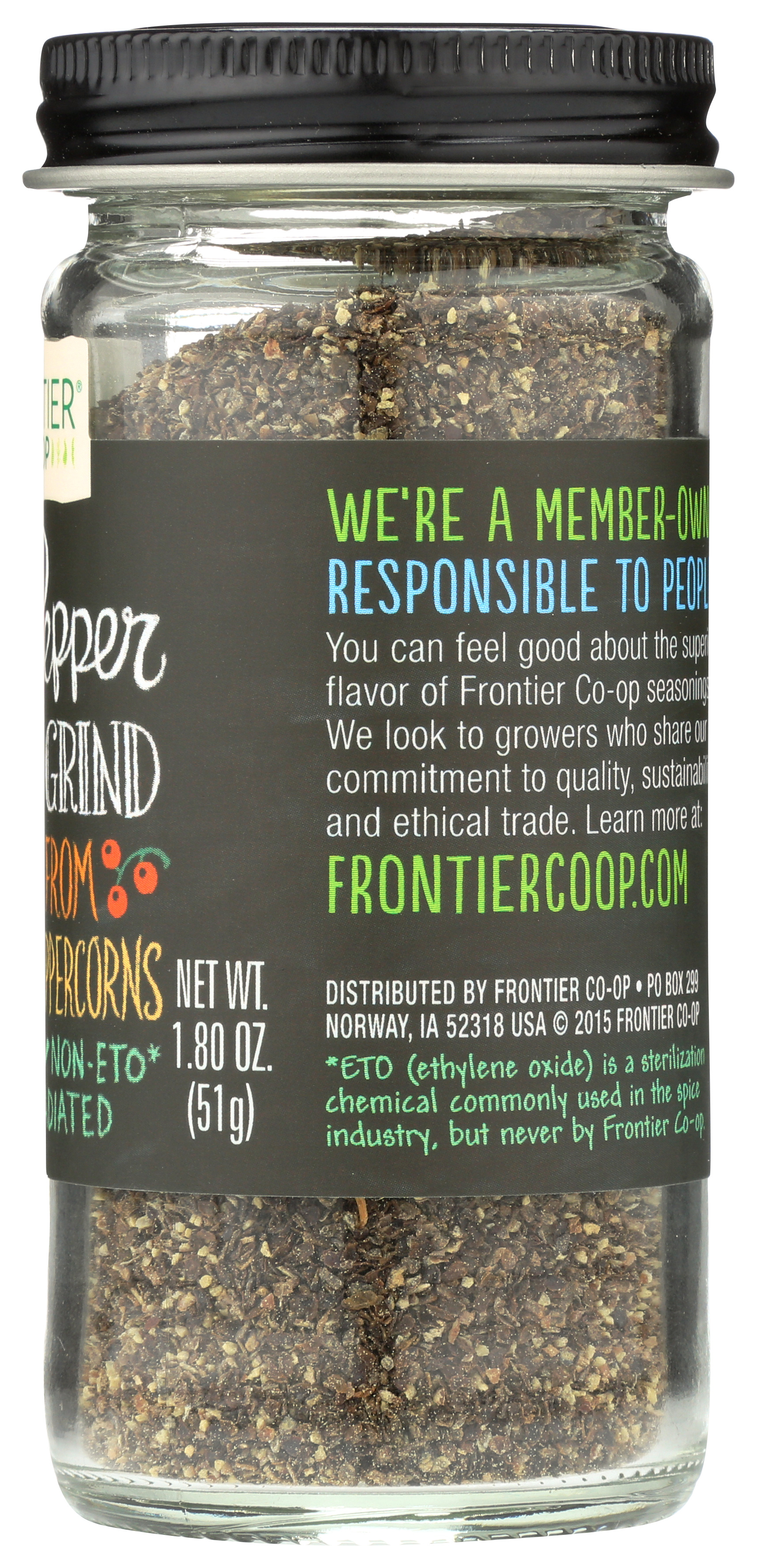 Frontier -Op Co-Op Black Pepper Medium Grind 1.8 Oz Ground