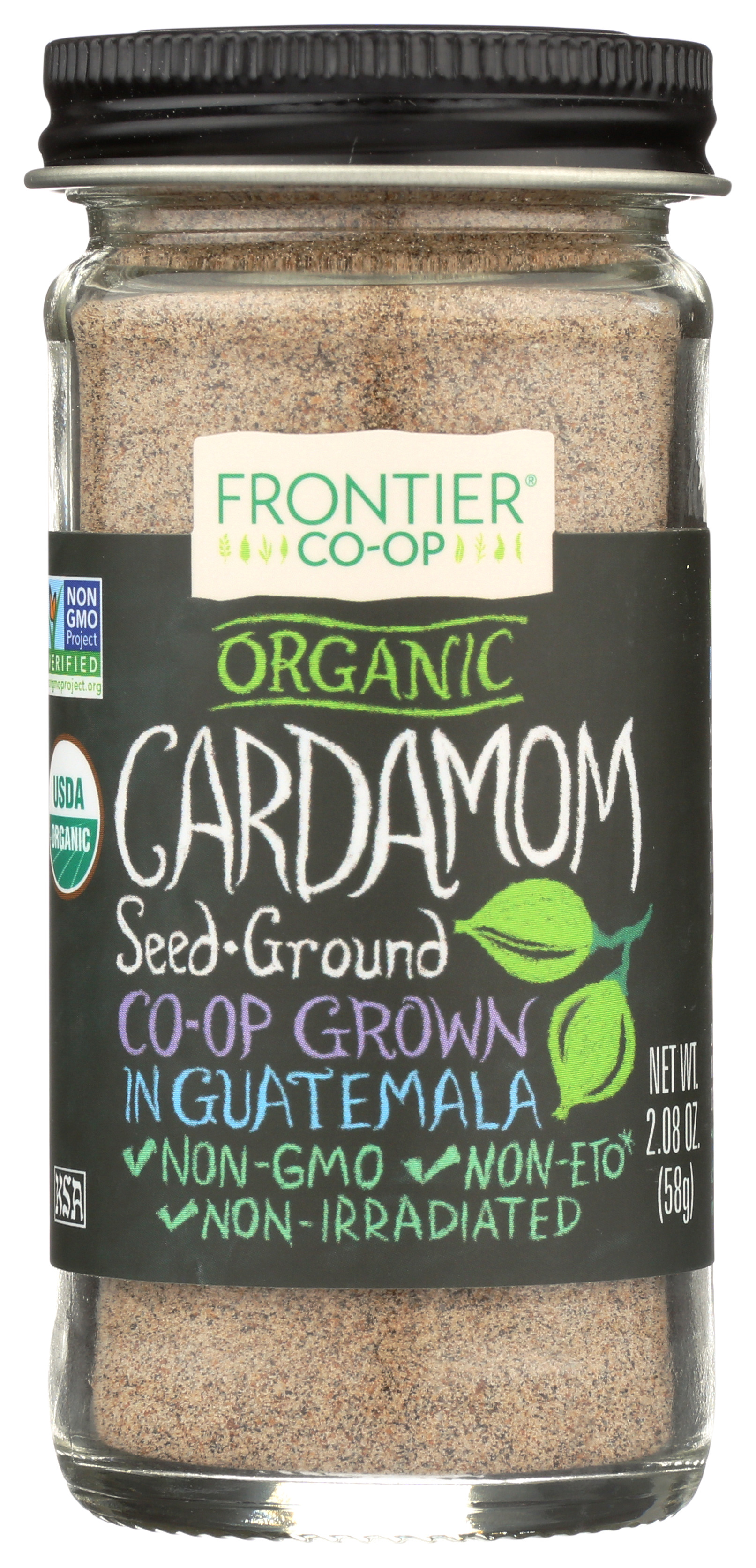 Frontier -Op Co-Op Organic Ground Cardamom Seeds 2.08 Oz