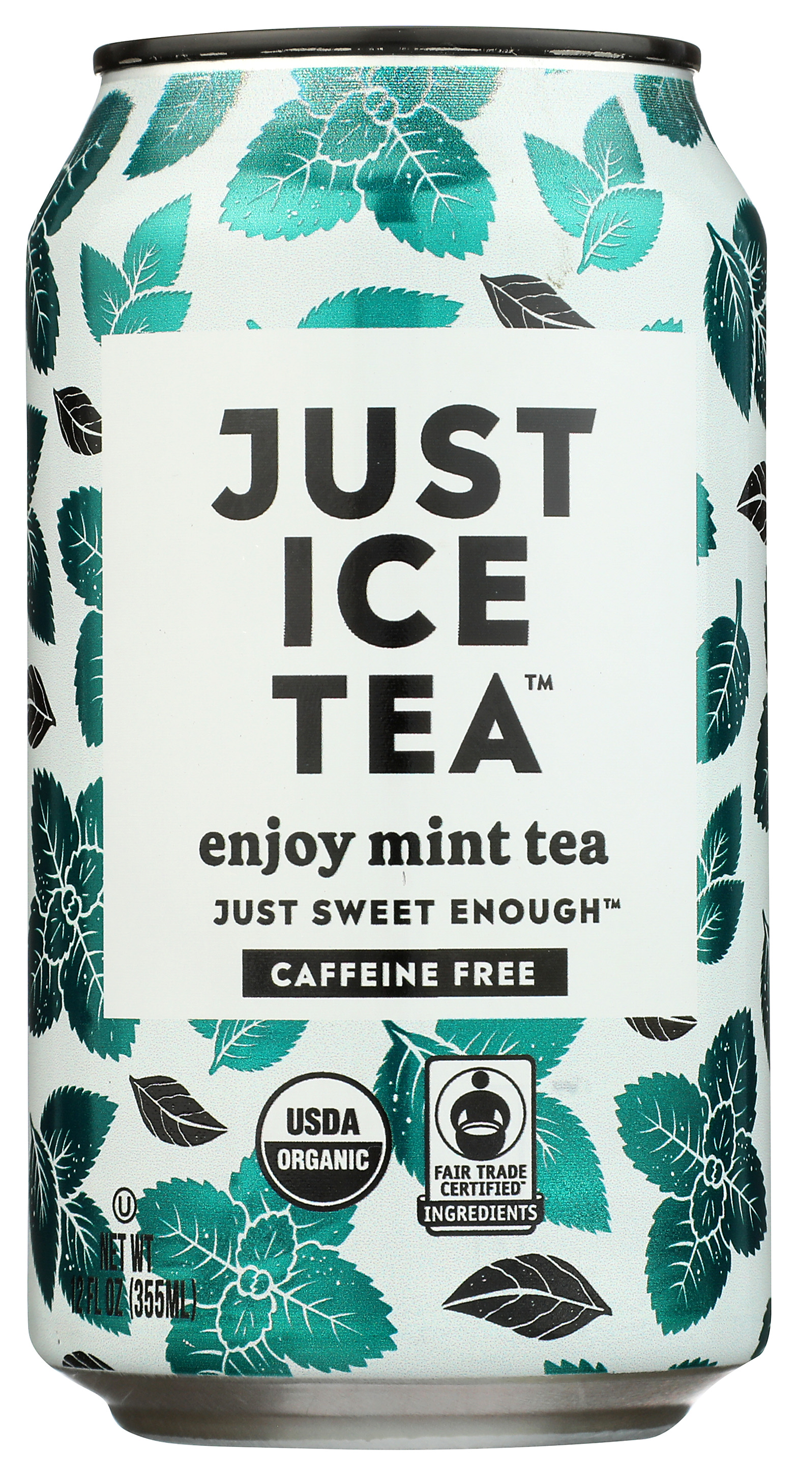 Organic Mint Iced Tea Just Ice Caffeine Free 355 Ml Can