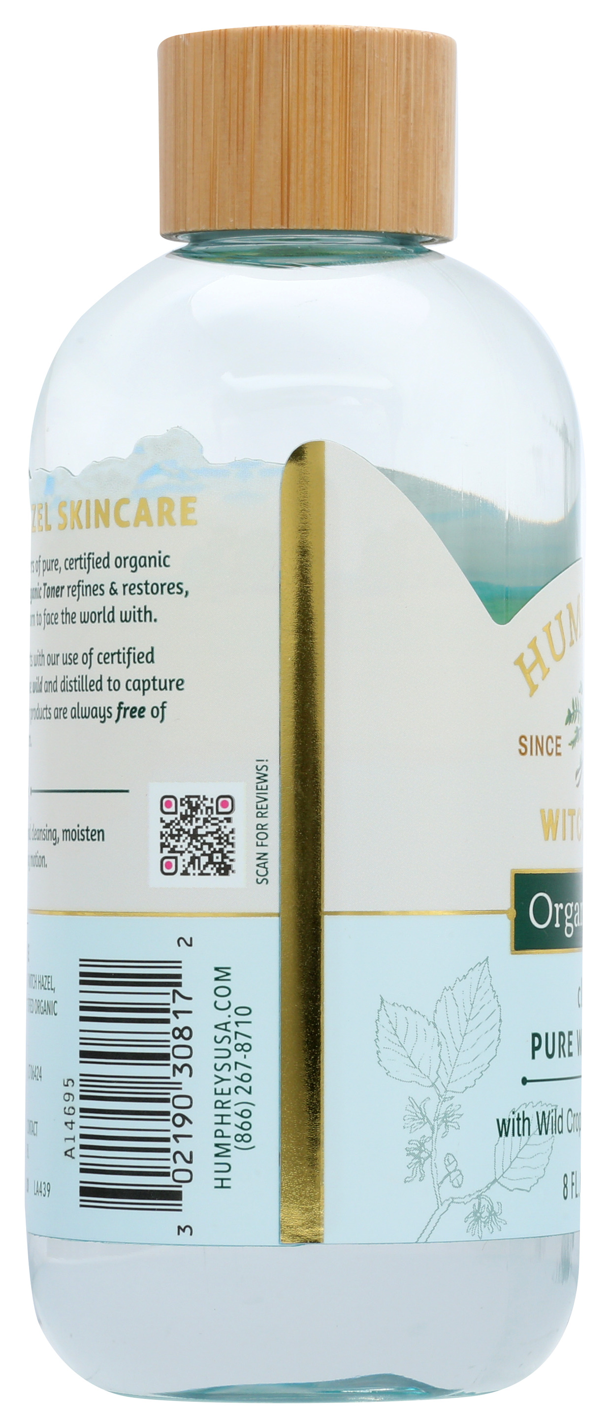 Humphreys Witch Hazel Organic Toner 8 Fl Oz