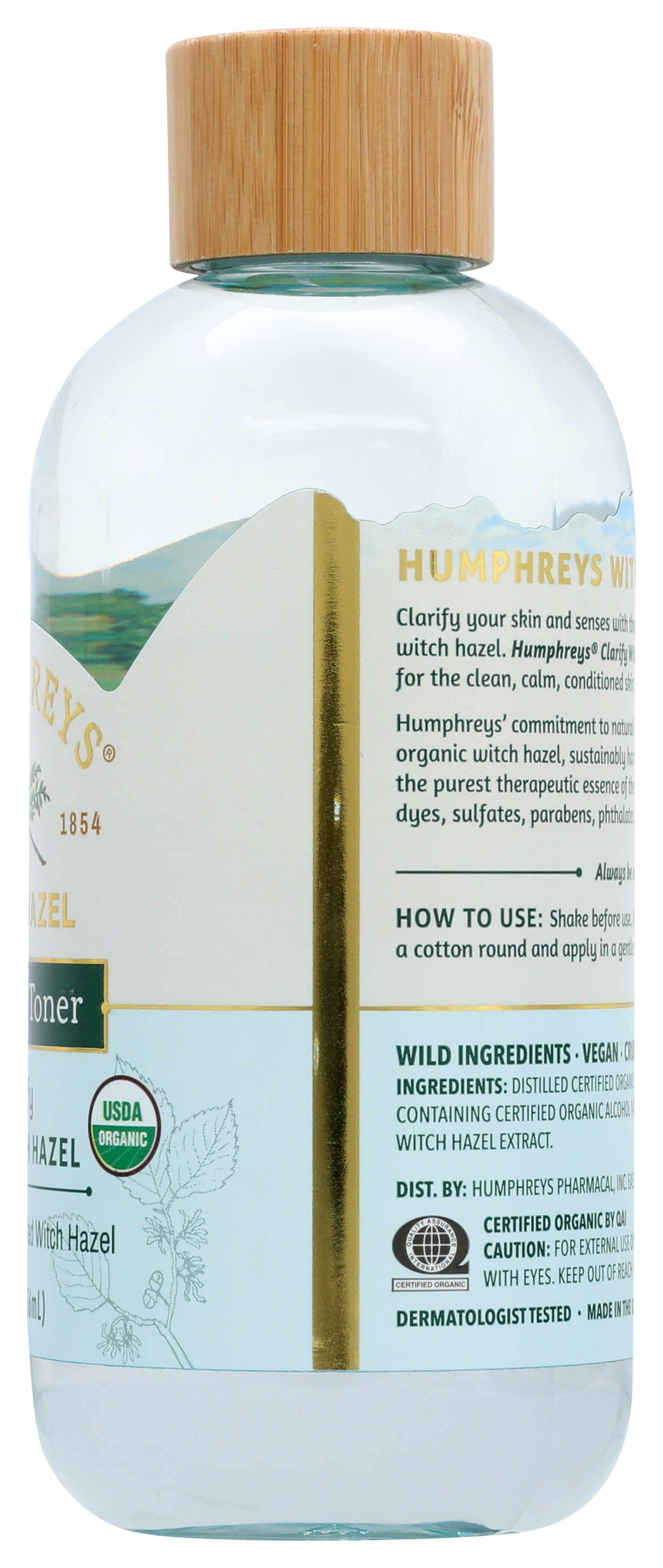 Humphreys Witch Hazel Organic Toner 8 Fl Oz