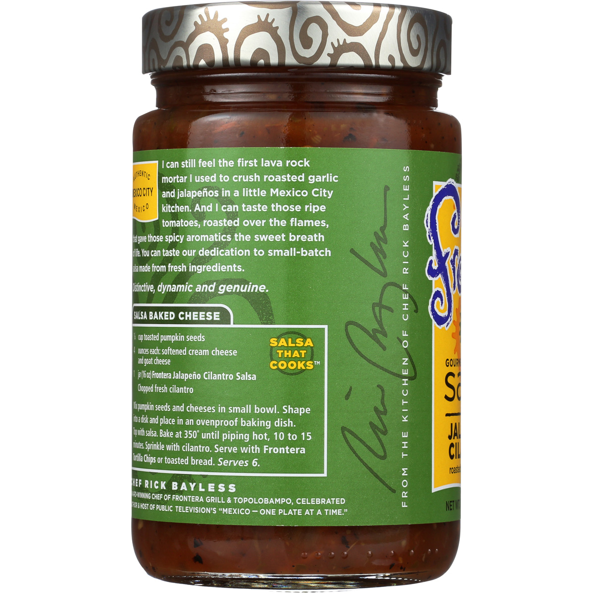 Frontera Jalapeno Cilantro Medium Salsa 16 Oz Gourmet Mexican