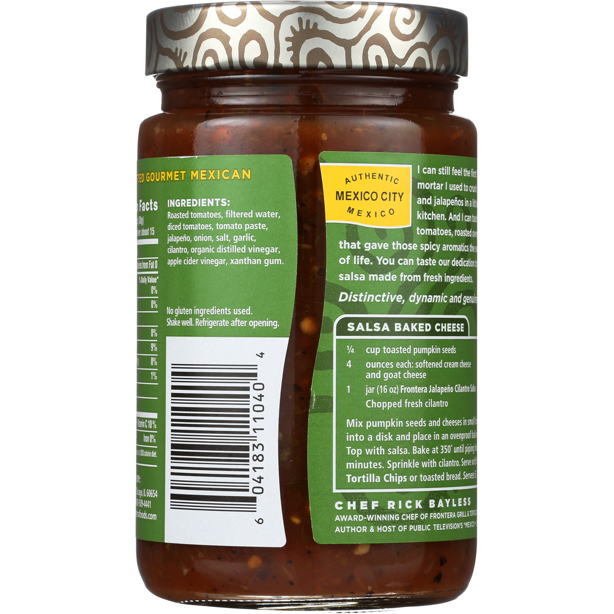 Frontera Jalapeno Cilantro Medium Salsa 16 Oz Gourmet Mexican