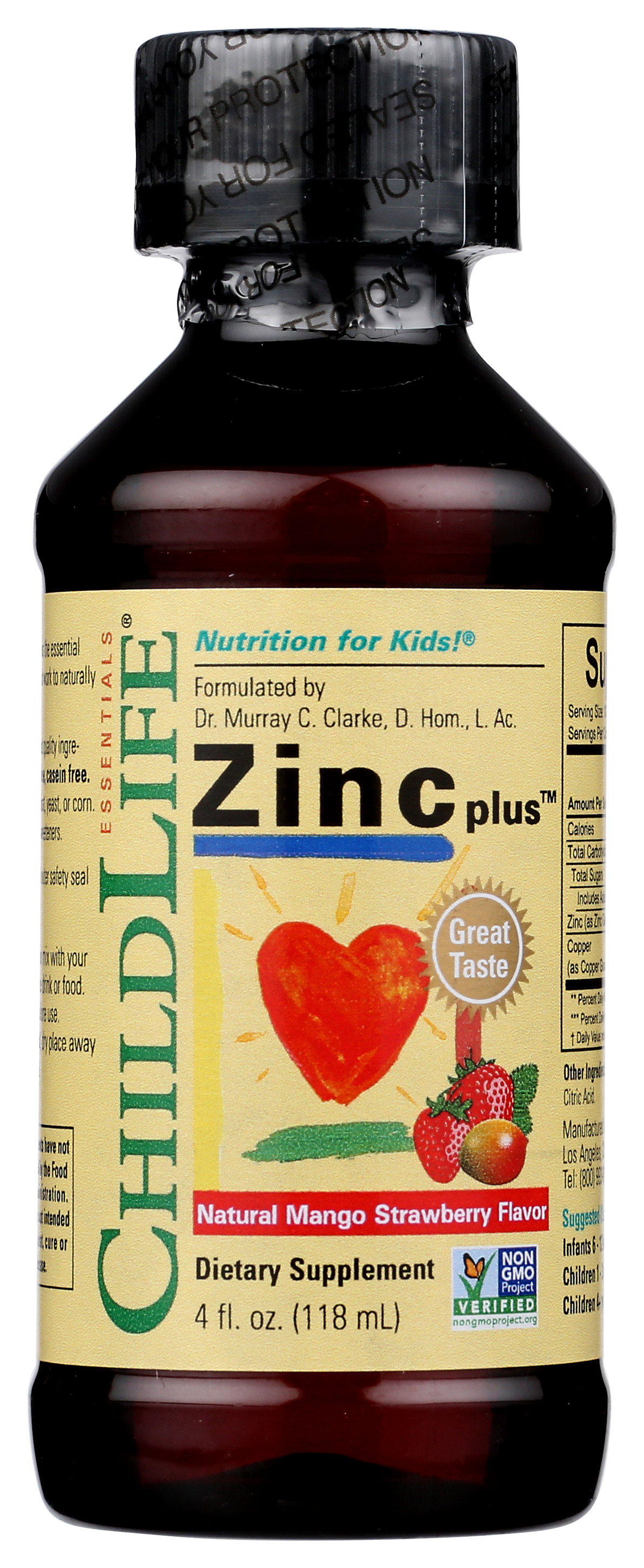 Childlife Essentials Zinc Plus Dietary Supplement 4 Fl Oz