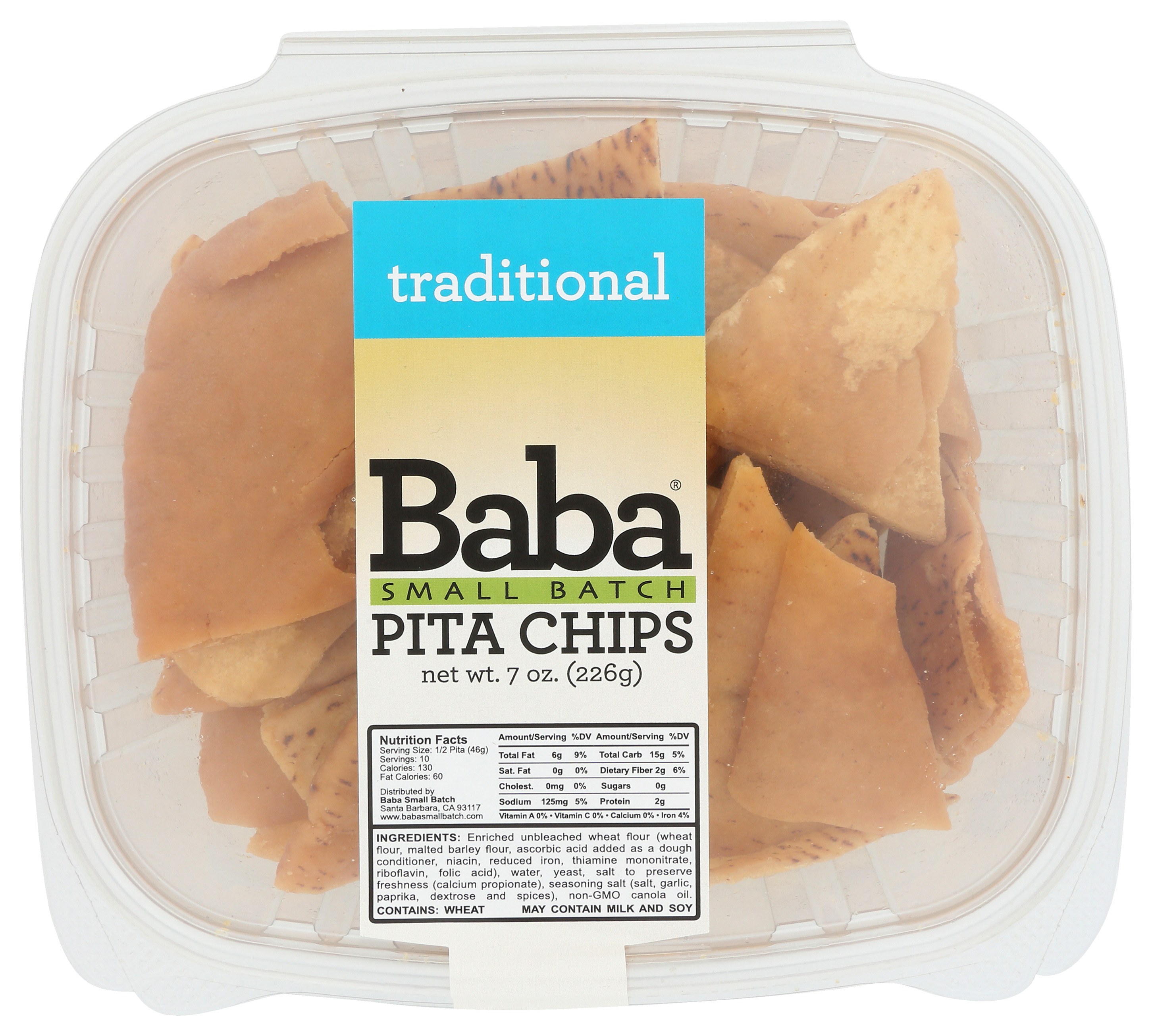 Baba Small Batch Traditional Pita Chips 7 Oz