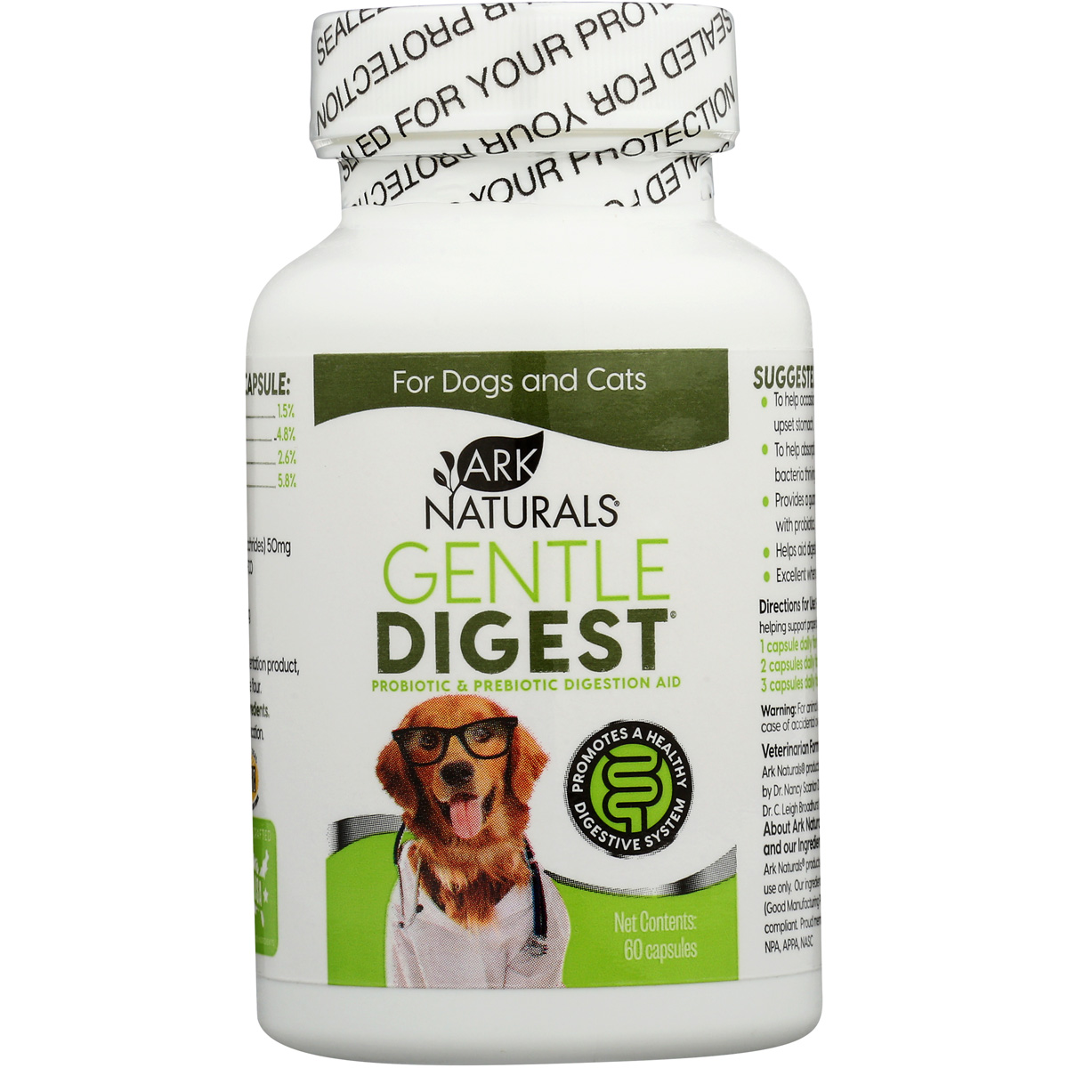 Ark Naturals Gentle Digest Probiotic Prebiotic Digestion Aid 60 Capsules